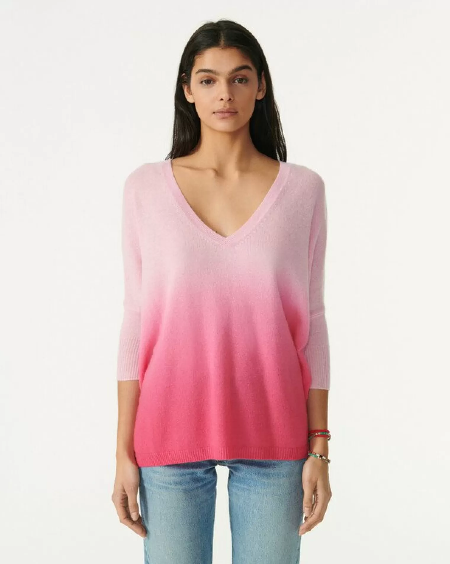 Kujten Sweaters & Sweatshirts>Round Neck Cashmere Sweater Candy Pink