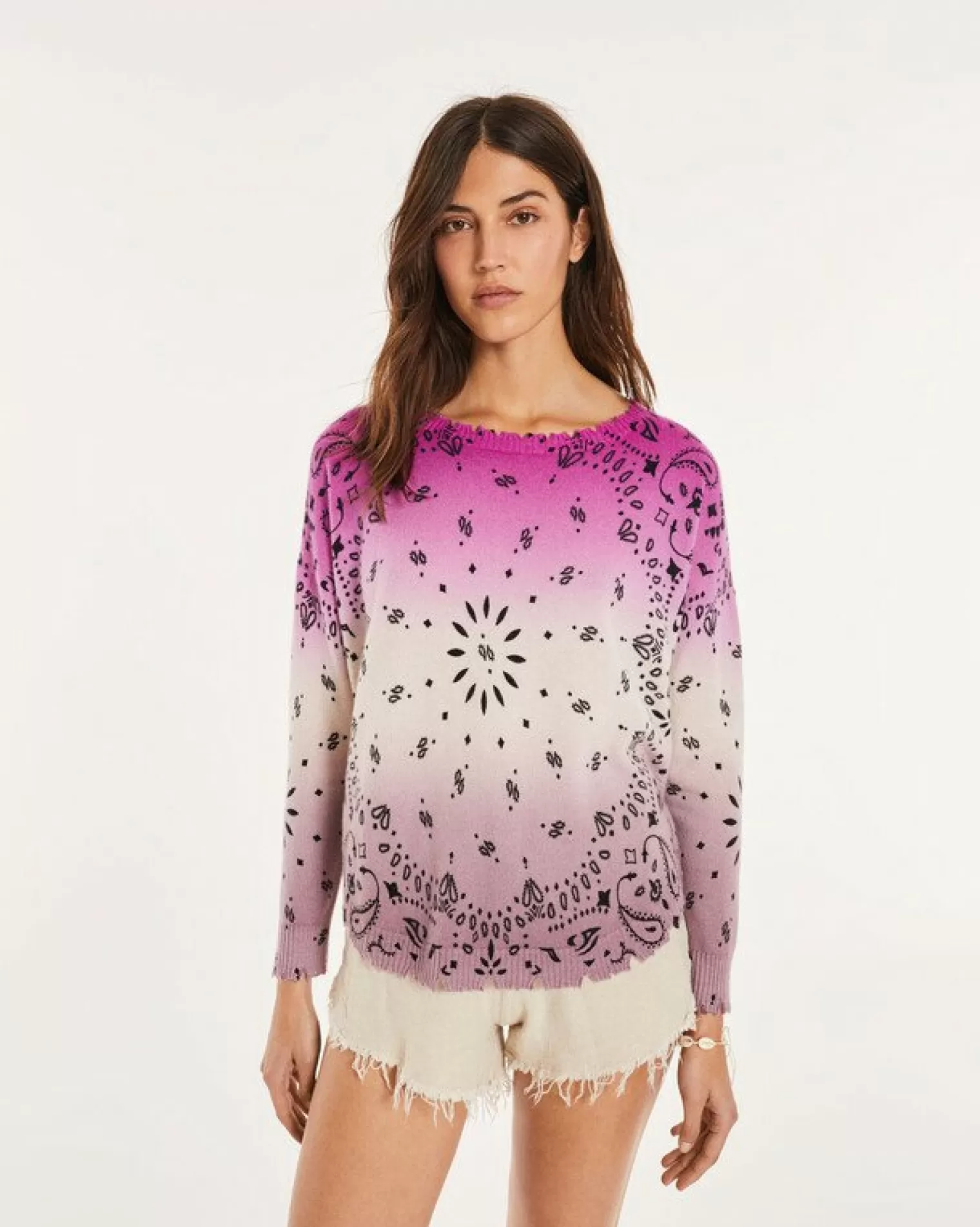 Kujten Sweaters & Sweatshirts>Round Neck Cashmere Sweater Rose Pale