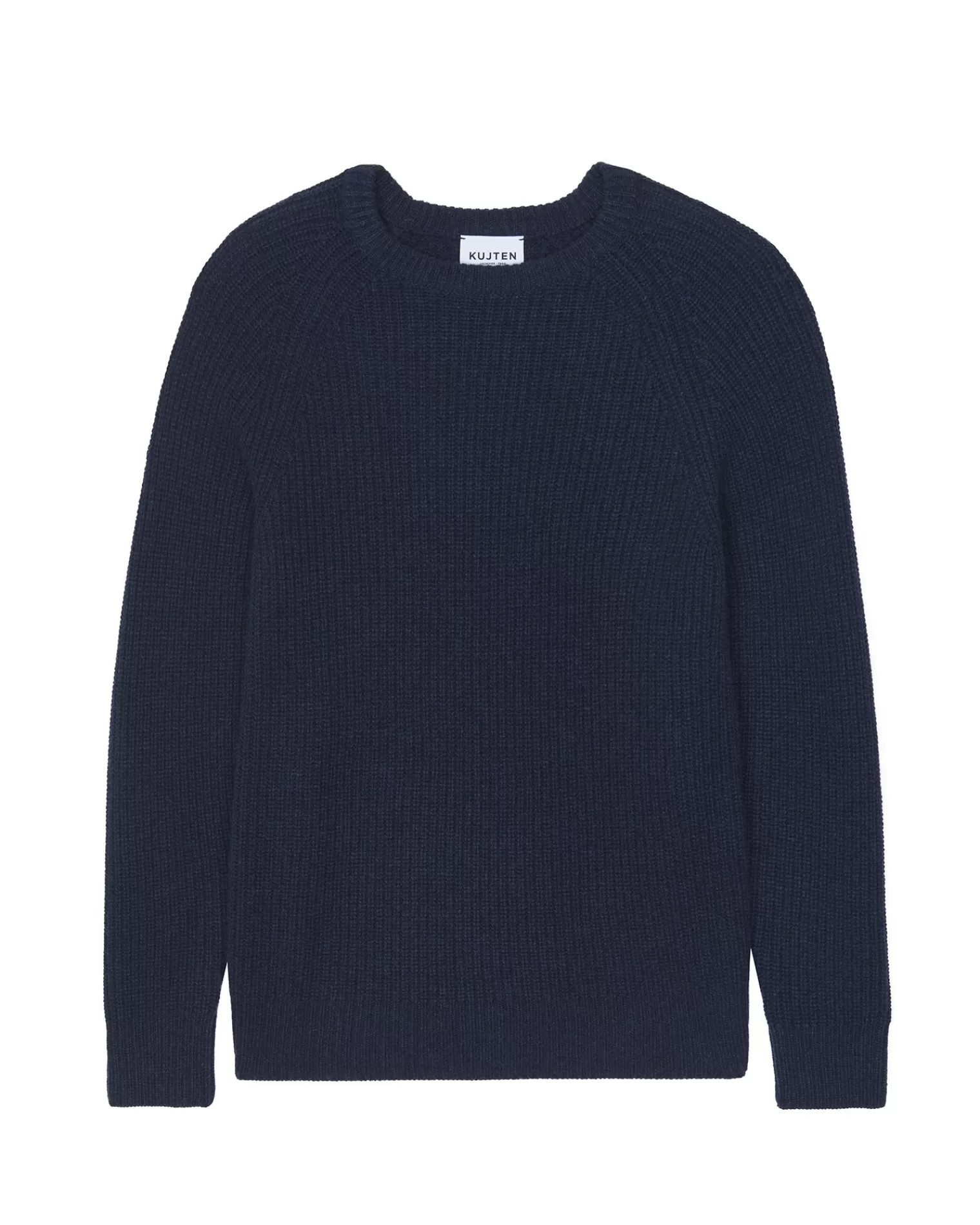 Kujten Sweaters & Sweatshirts>Round Neck Long Sleeve Sweater Bleu Indigo Chine