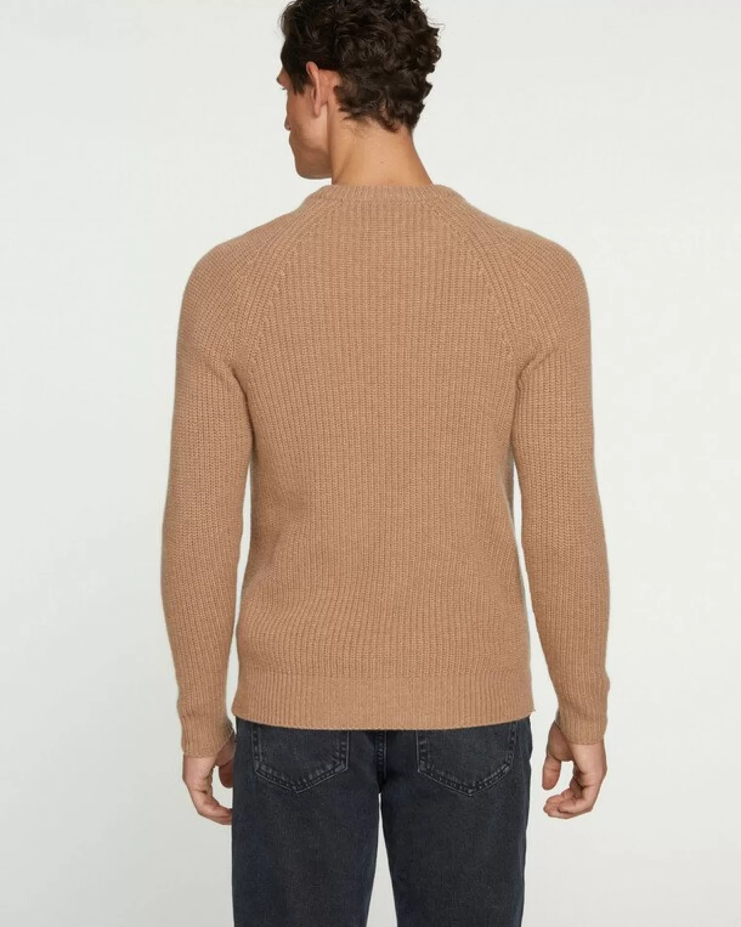 Kujten Sweaters & Sweatshirts>Round Neck Long Sleeve Sweater Camelo