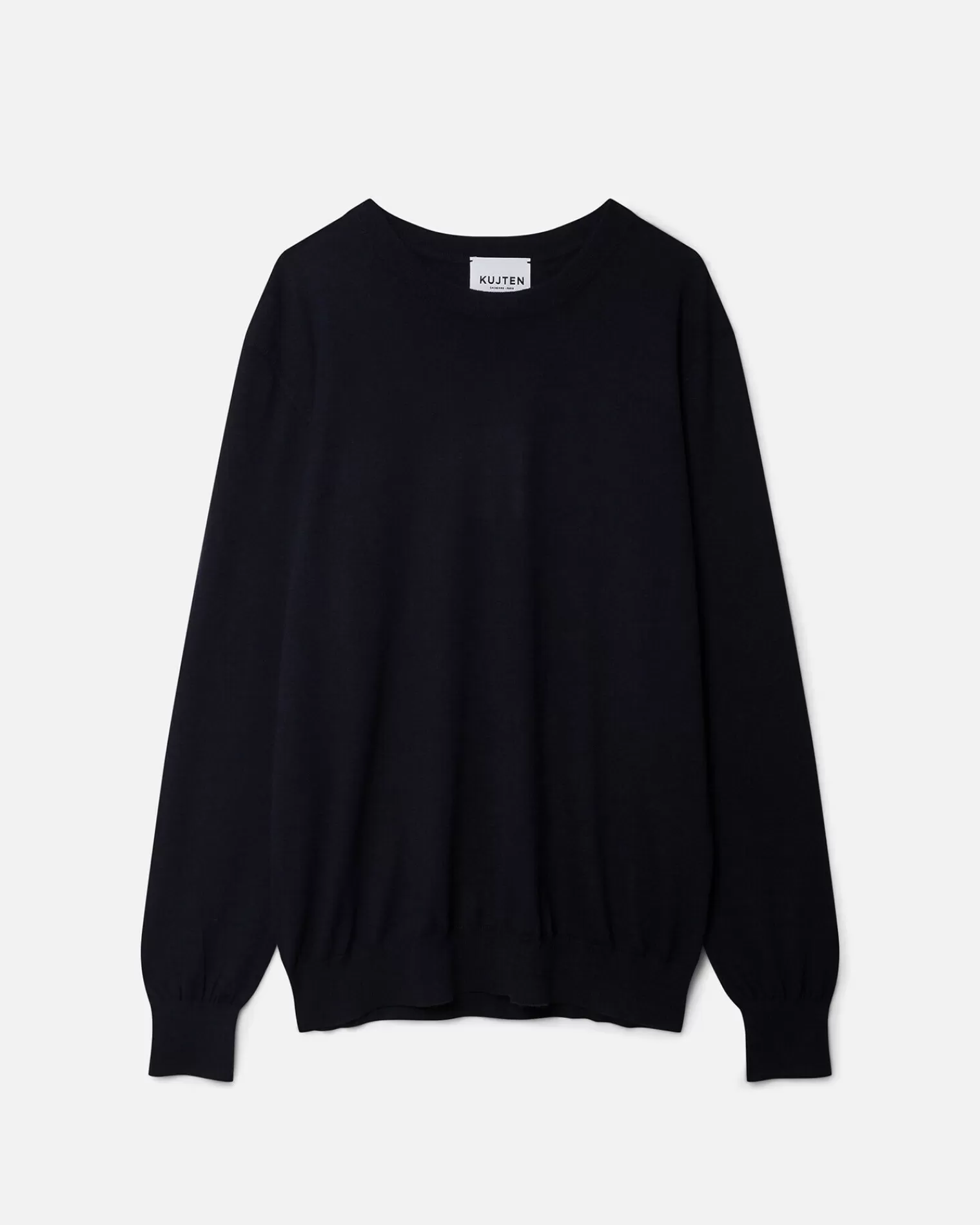 Kujten Sweaters & Sweatshirts>Round Neck Long-Sleeves Cashmere Sweater Bleu Marine Fonce