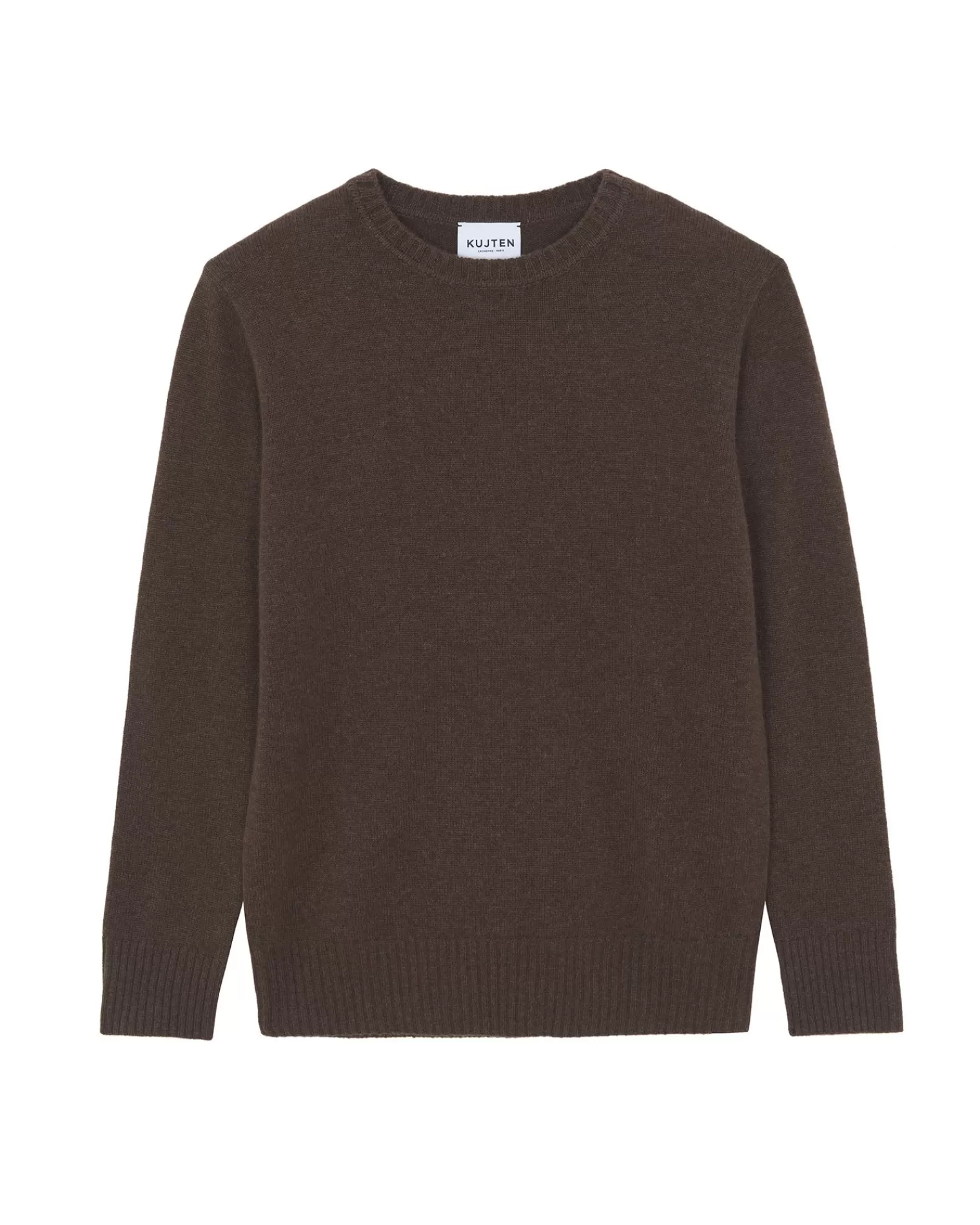 Kujten Sweaters & Sweatshirts>Round Neck Long-Sleeves Cashmere Sweater Chataigne