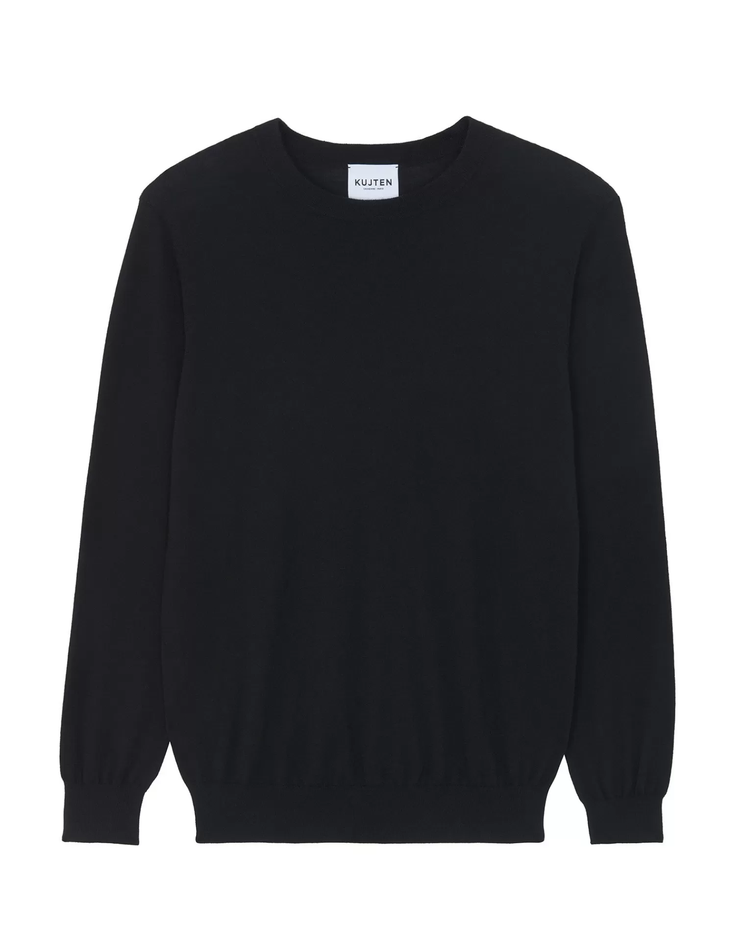 Kujten Sweaters & Sweatshirts>Round Neck Long-Sleeves Cashmere Sweater Noir