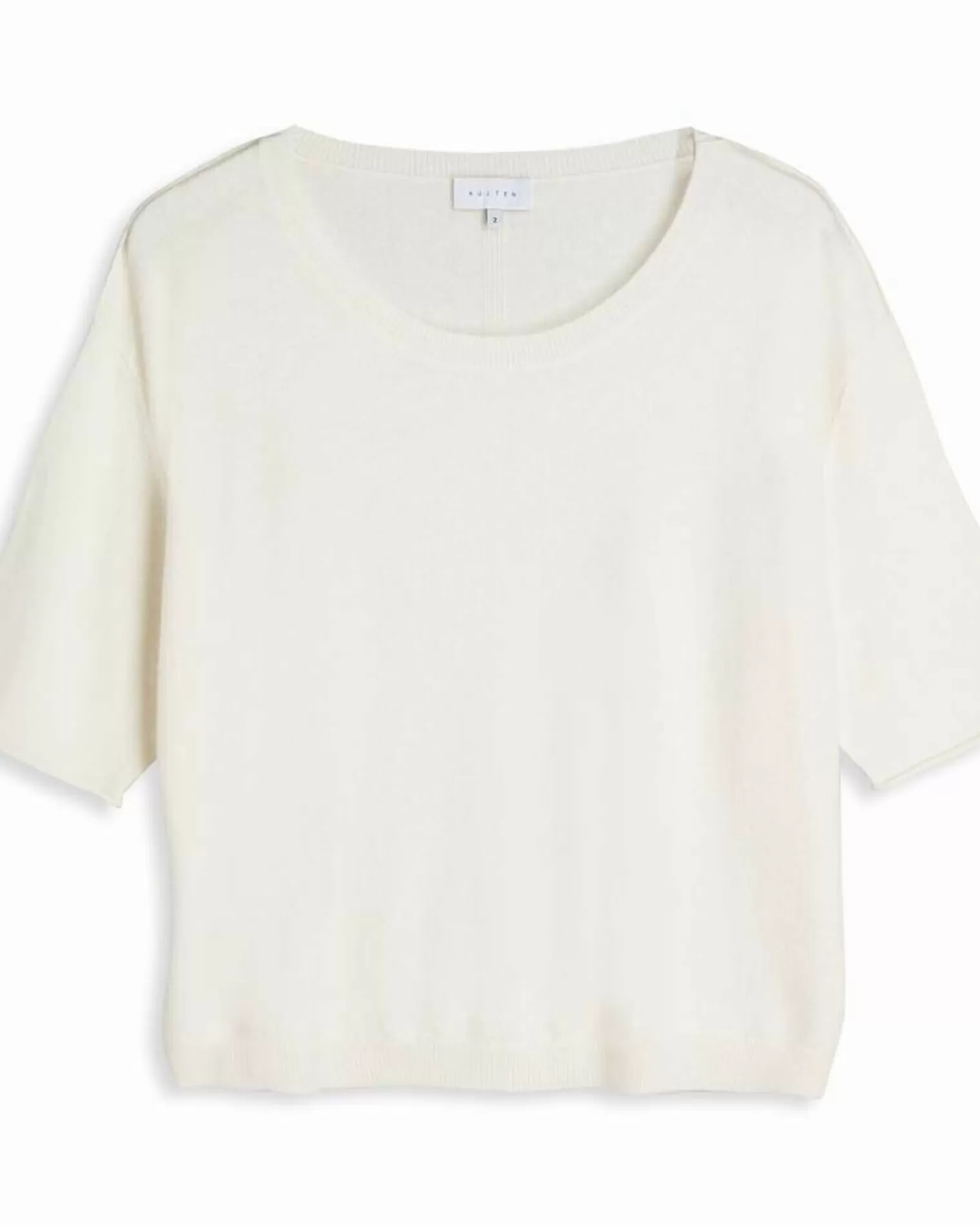 Kujten Sweaters & Sweatshirts>Round Neck Short Sleeves Sweater Blanc