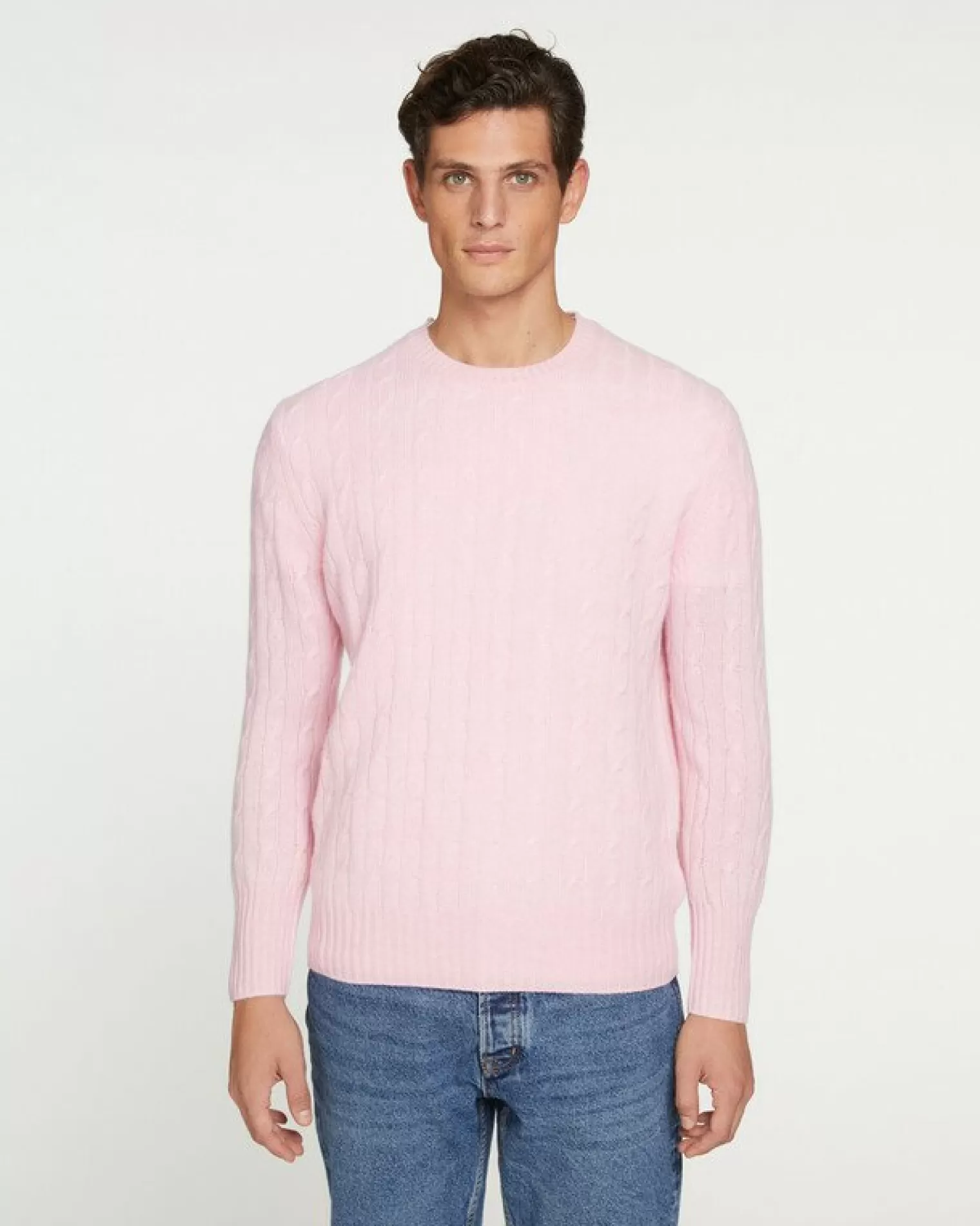 Kujten Sweaters & Sweatshirts>Round Neck Twisted Sweater Candy Pink