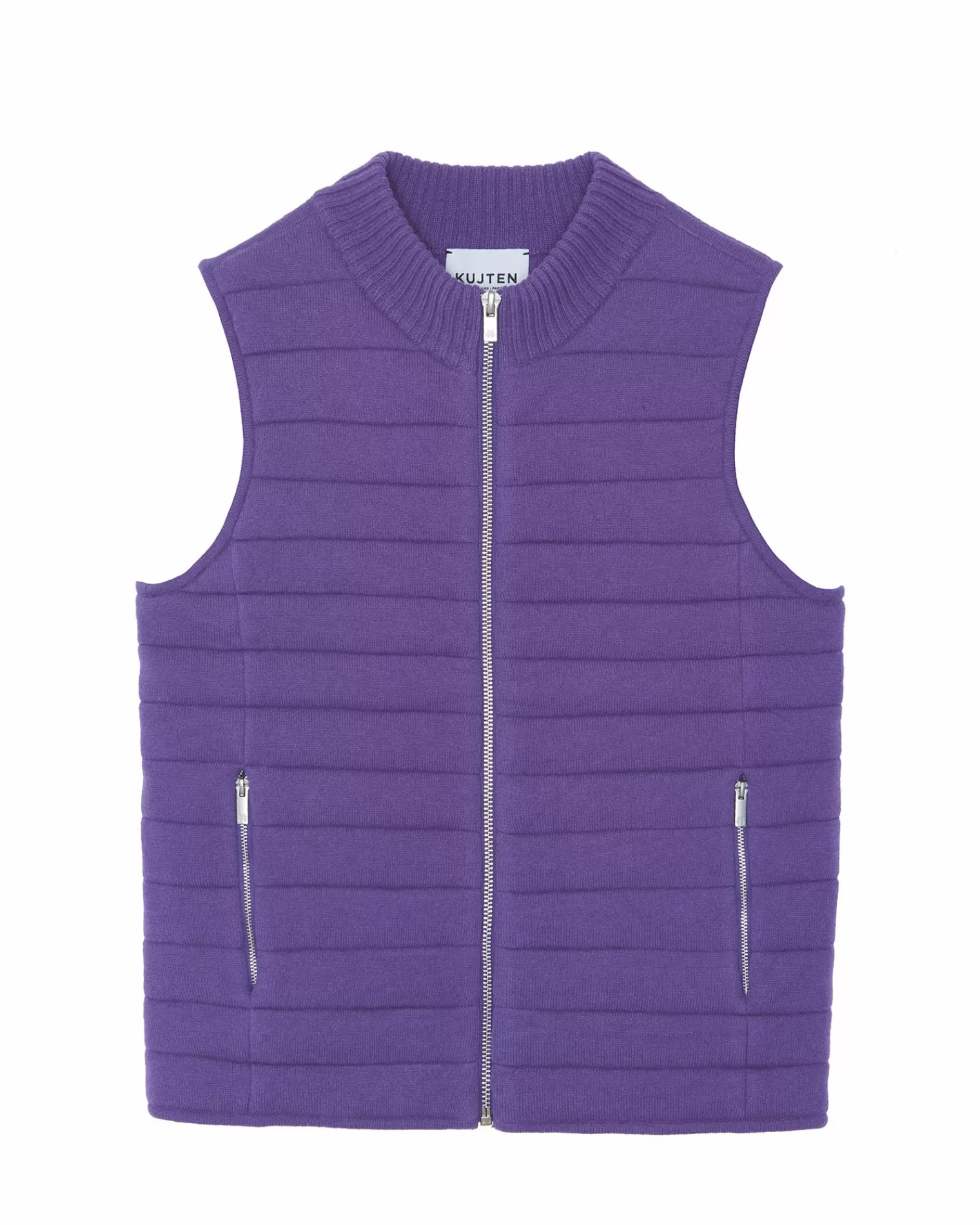 Kujten Coats>Sleeveless Cashmere Jacket Violet