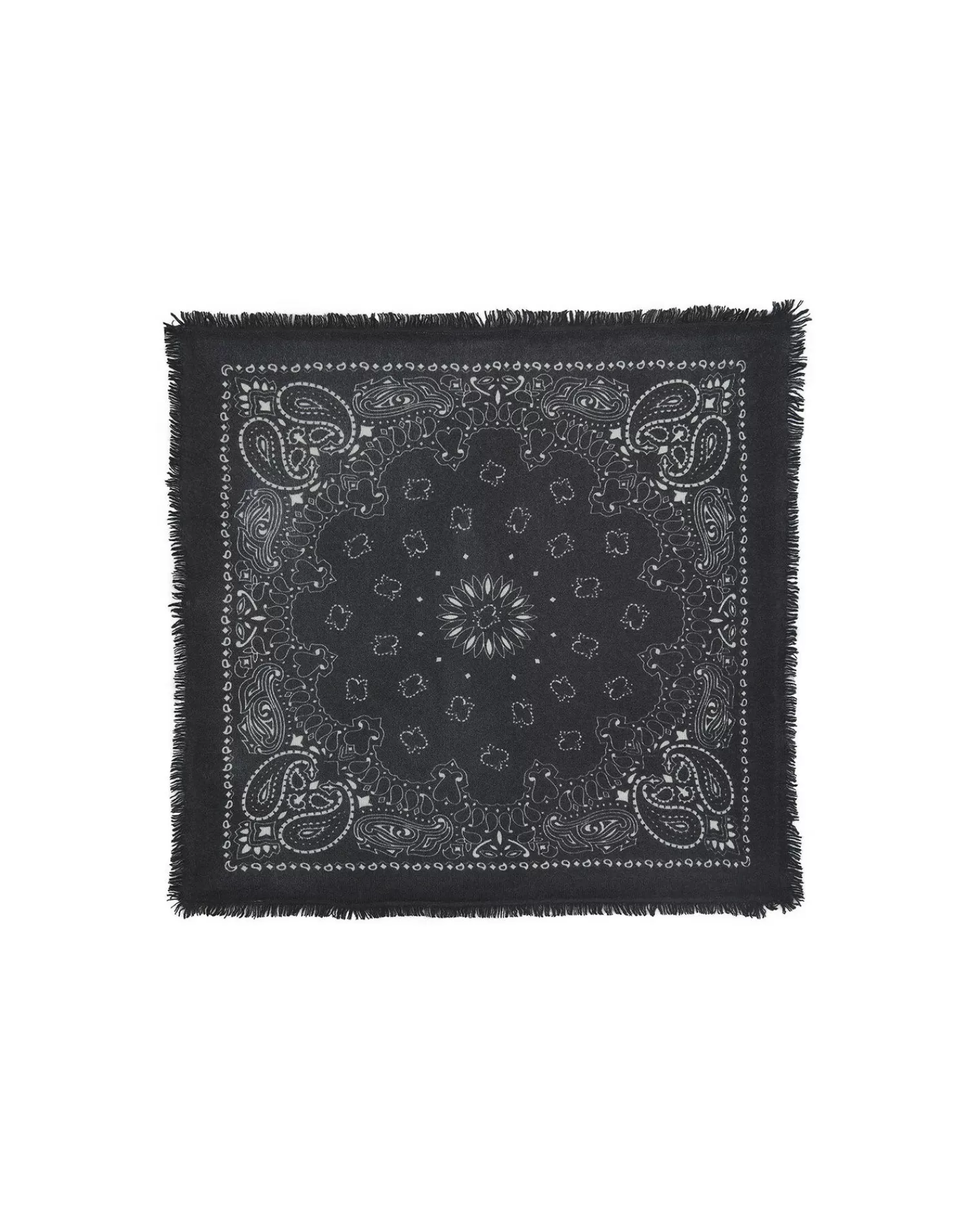 Kujten Bandanas>Small Cashmere Bandana, 2-Threads Noir