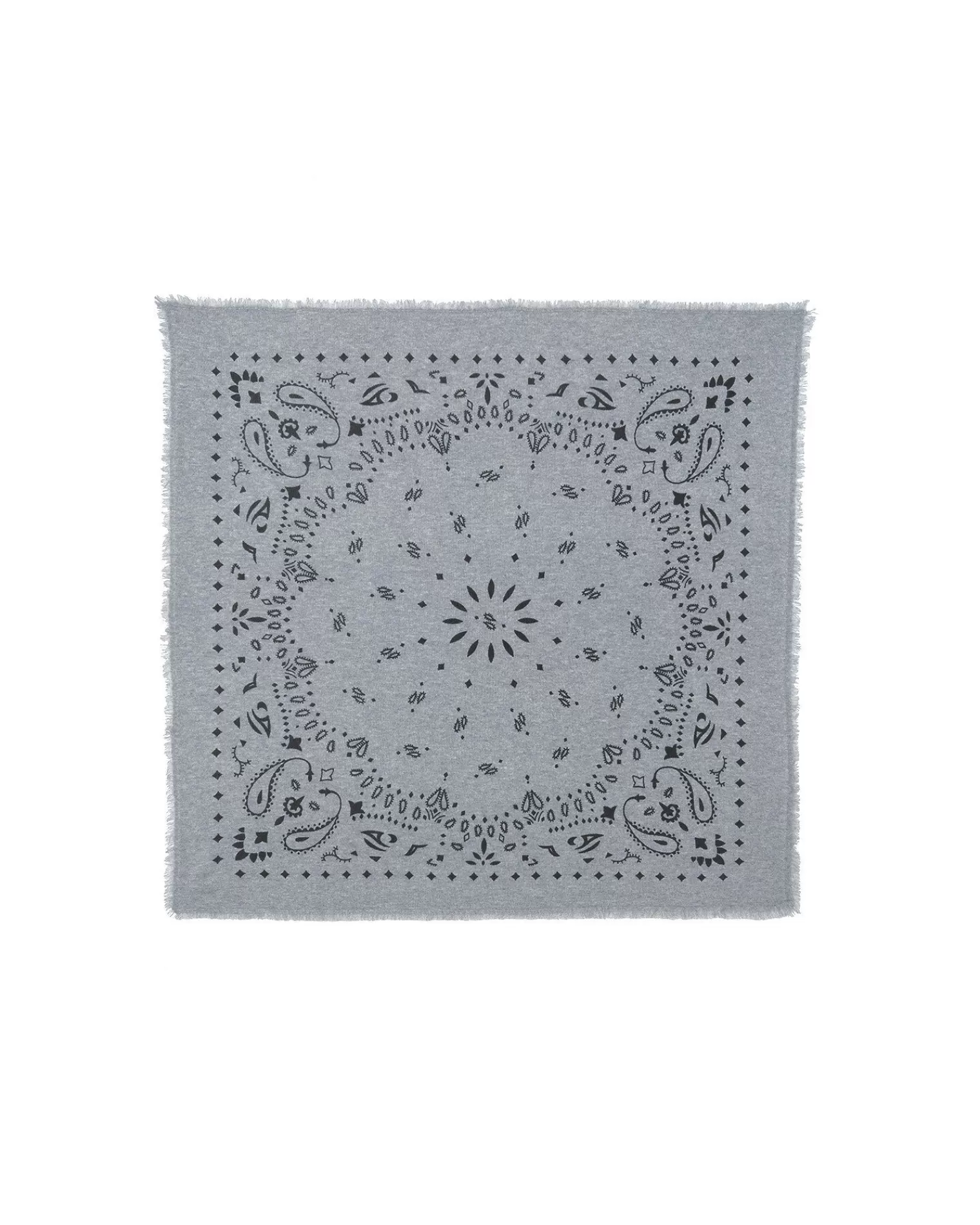 Kujten Bandanas>Small Cashmere Bandana, 2-Threads Gris Chine