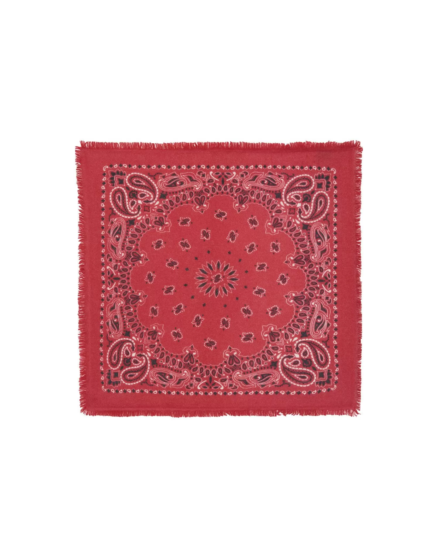 Kujten Bandanas>Small Cashmere Bandana, 2-Threads Rouge