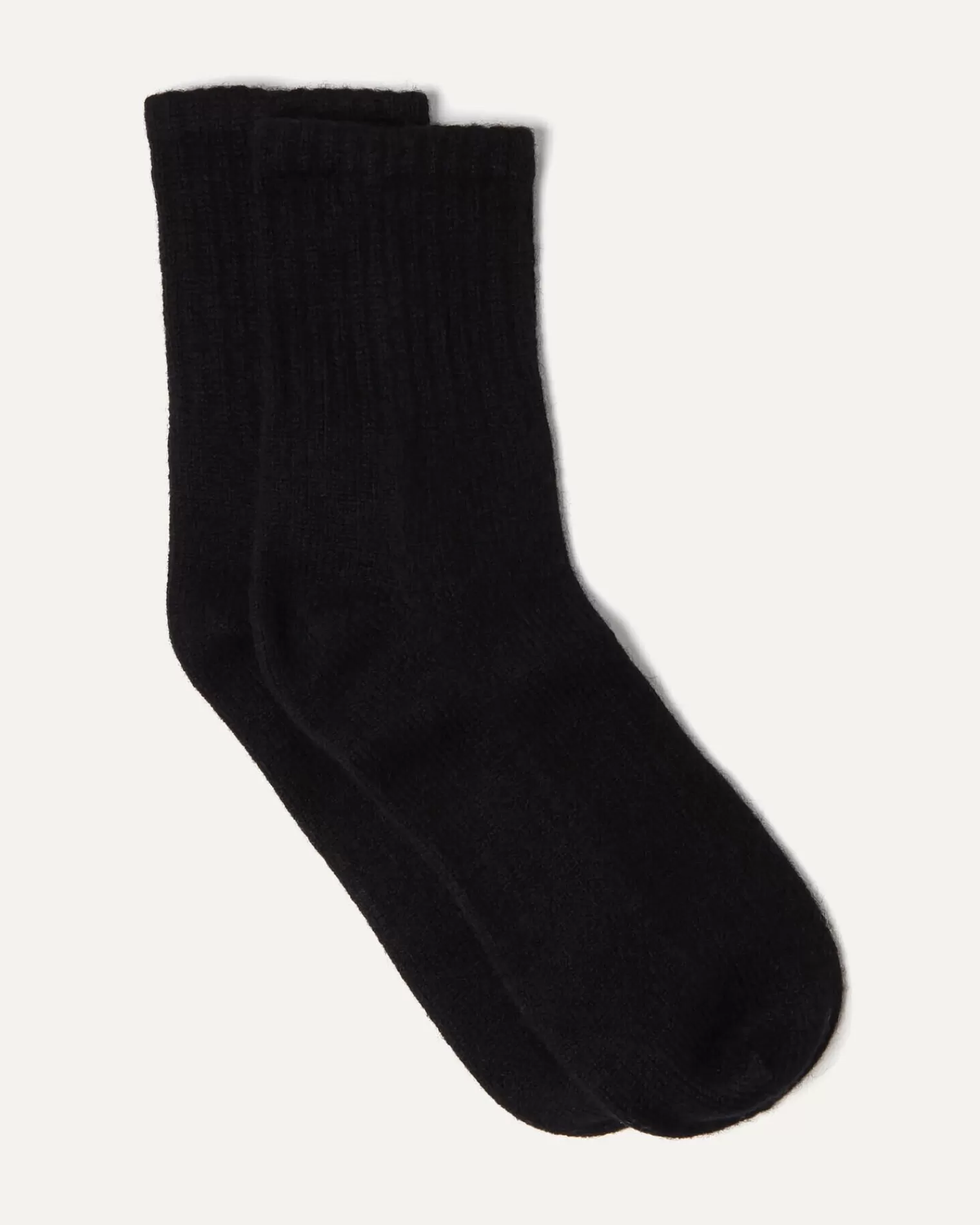 Kujten Socks & Leg Warmers>Solid Color Cashmere Socks, 4-Threads Noir