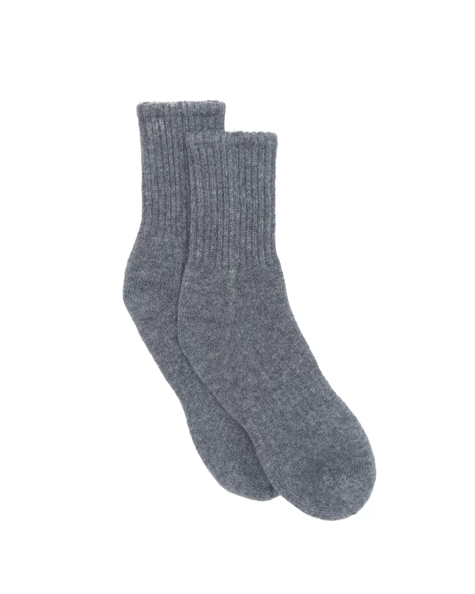 Kujten Socks & Leg Warmers>Solid Color Cashmere Socks, 4-Threads Gris Flanelle