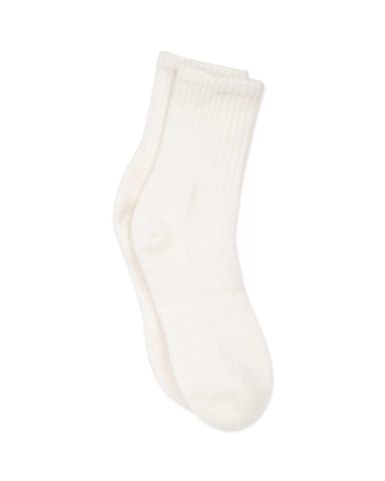 Kujten Socks & Leg Warmers>Solid Color Cashmere Socks, 4-Threads Blanc