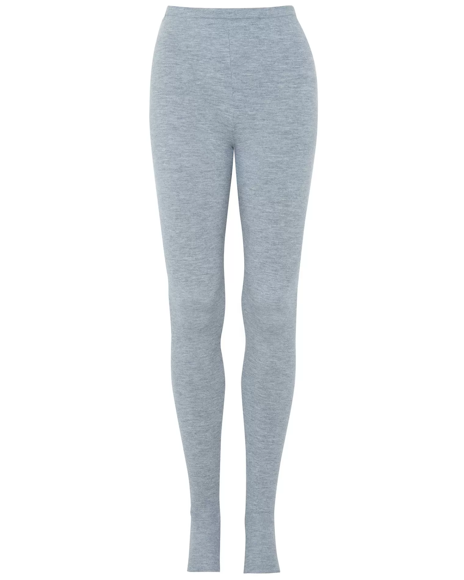 Kujten Joggings & Leggings>Stretch Cashmere Leggings With Feet Openings Gris Chine