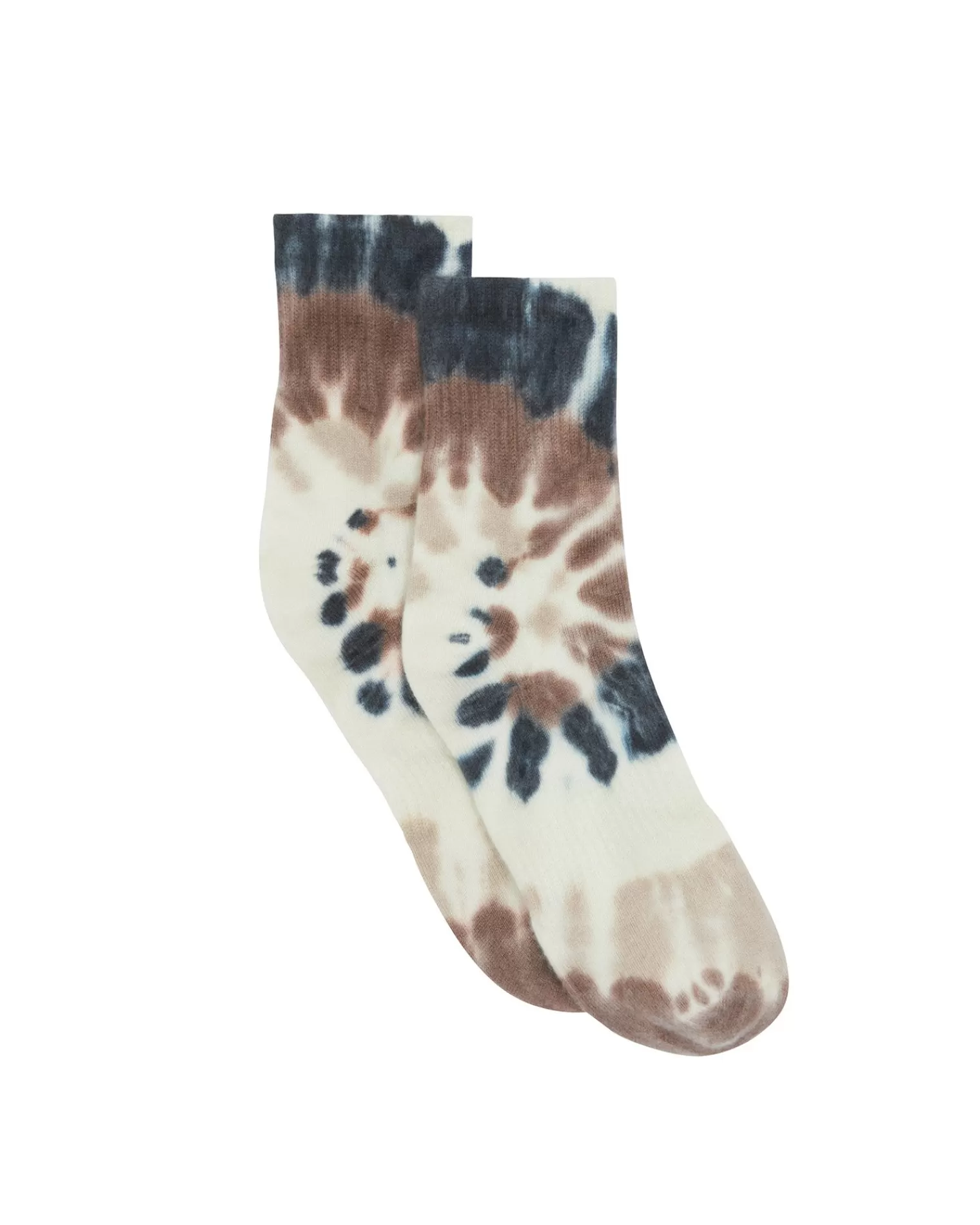 Kujten Socks & Leg Warmers>Tie Dye Cashmere Socks, 4-Threads Camelo