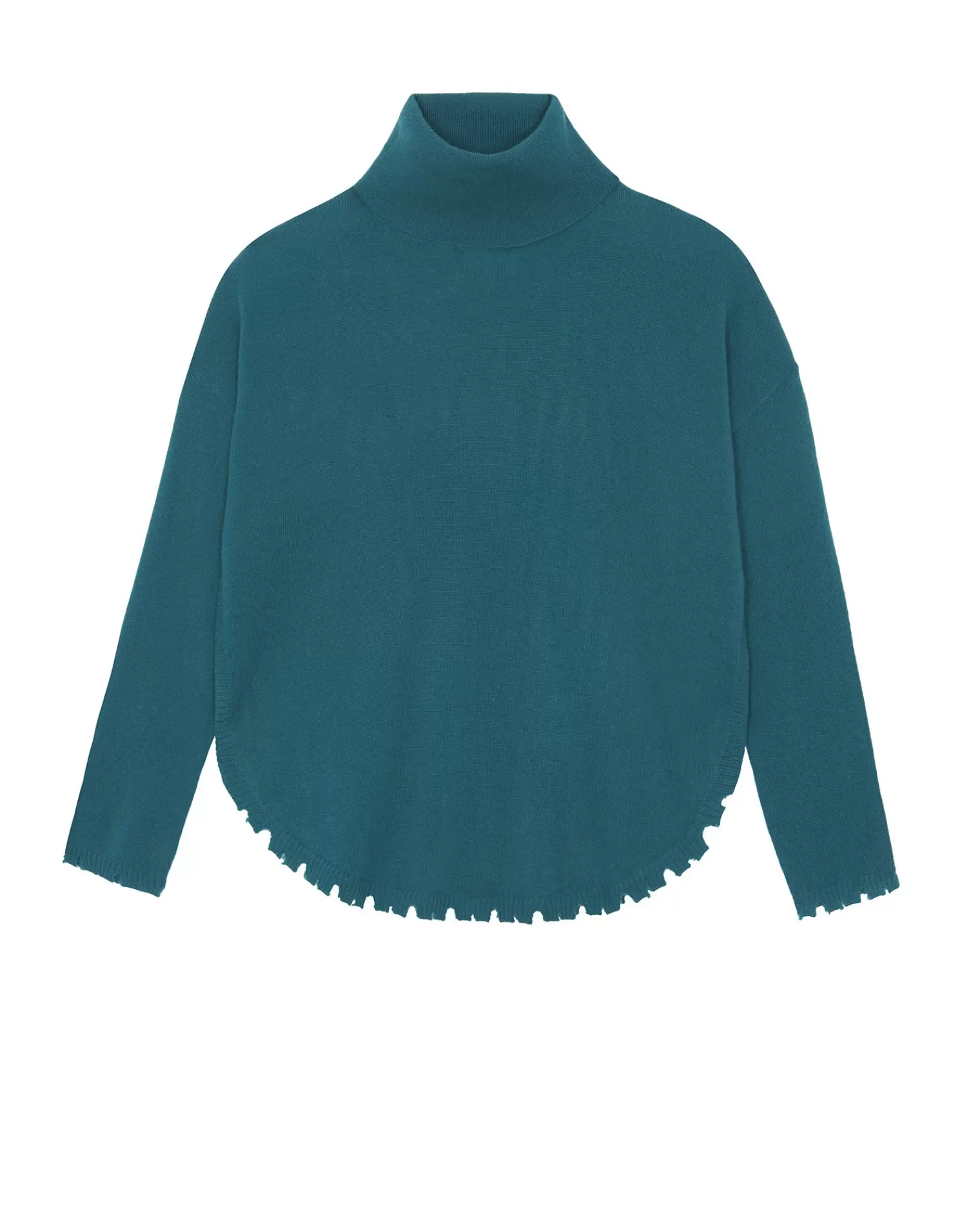 Kujten Sweaters & Sweatshirts>Turtleneck Cashmere Sweater, 2-Threads Vert Perroquet