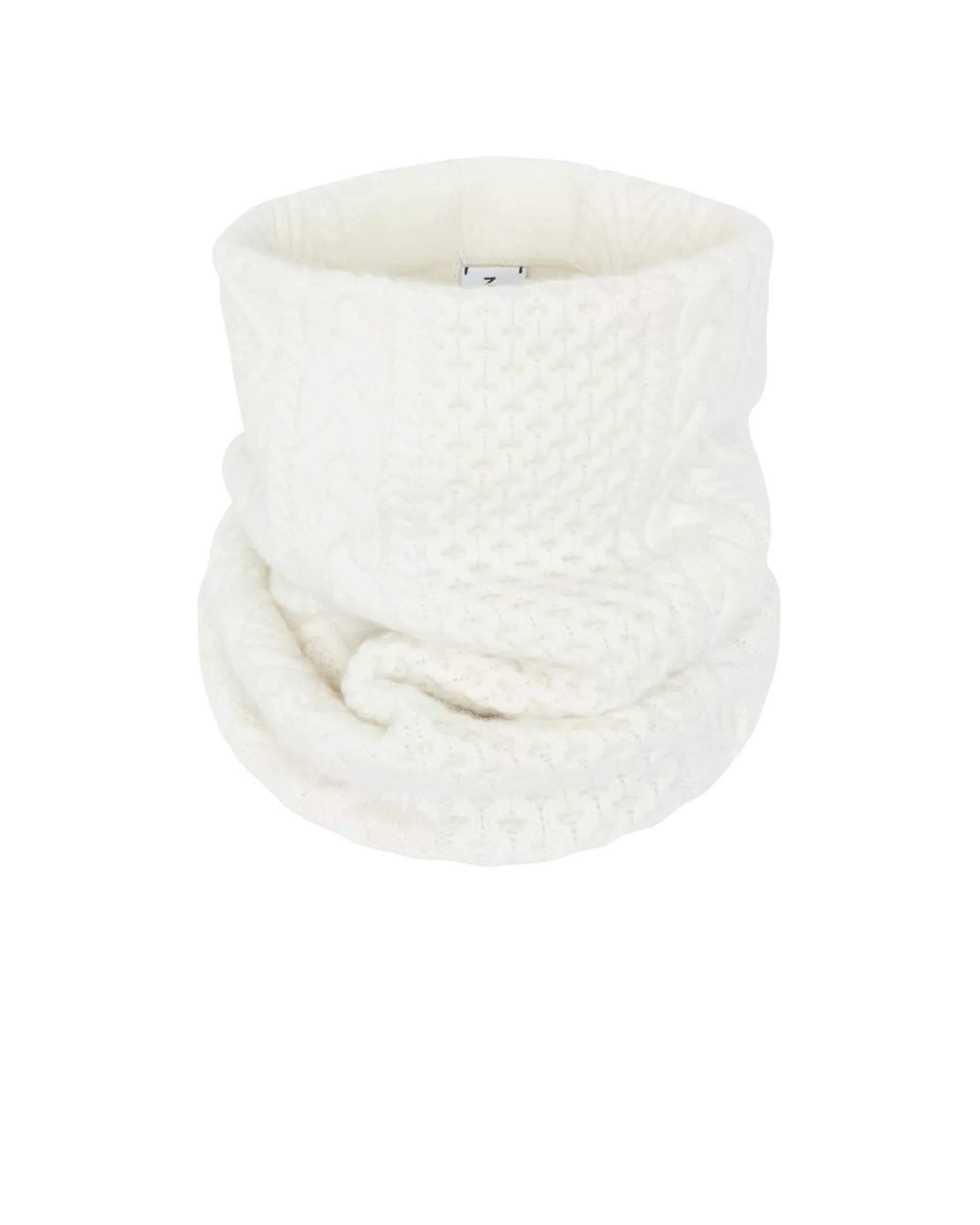 Kujten Scarves & Snoods>Twisted Cashmere Snood, 8-Threads Blanc