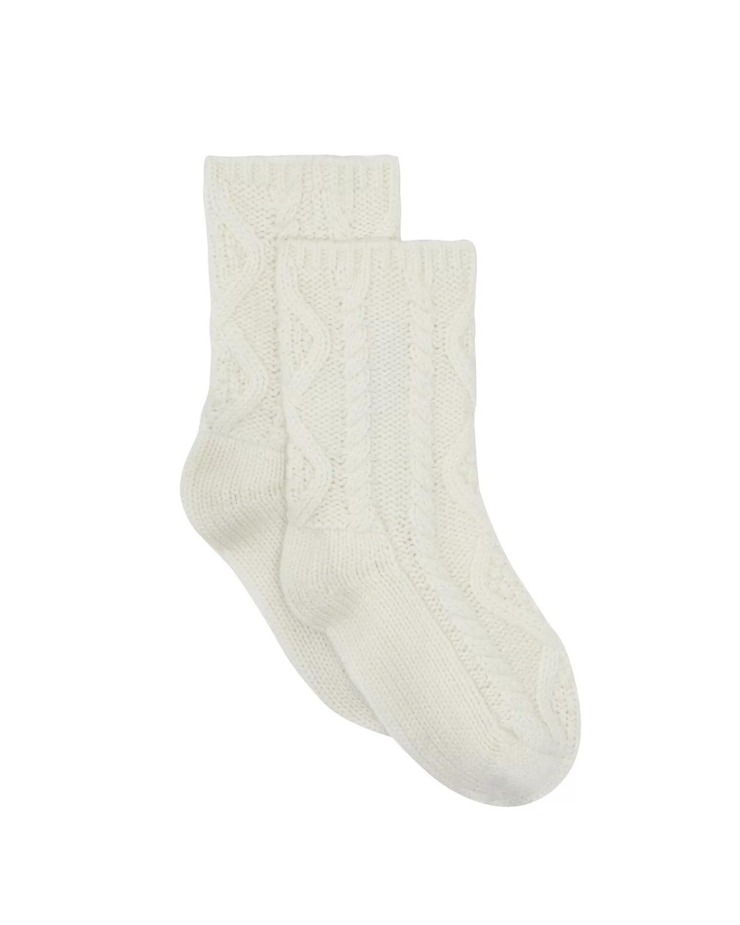 Kujten Socks & Leg Warmers>Twisted Cashmere Socks, 6-Threads Blanc