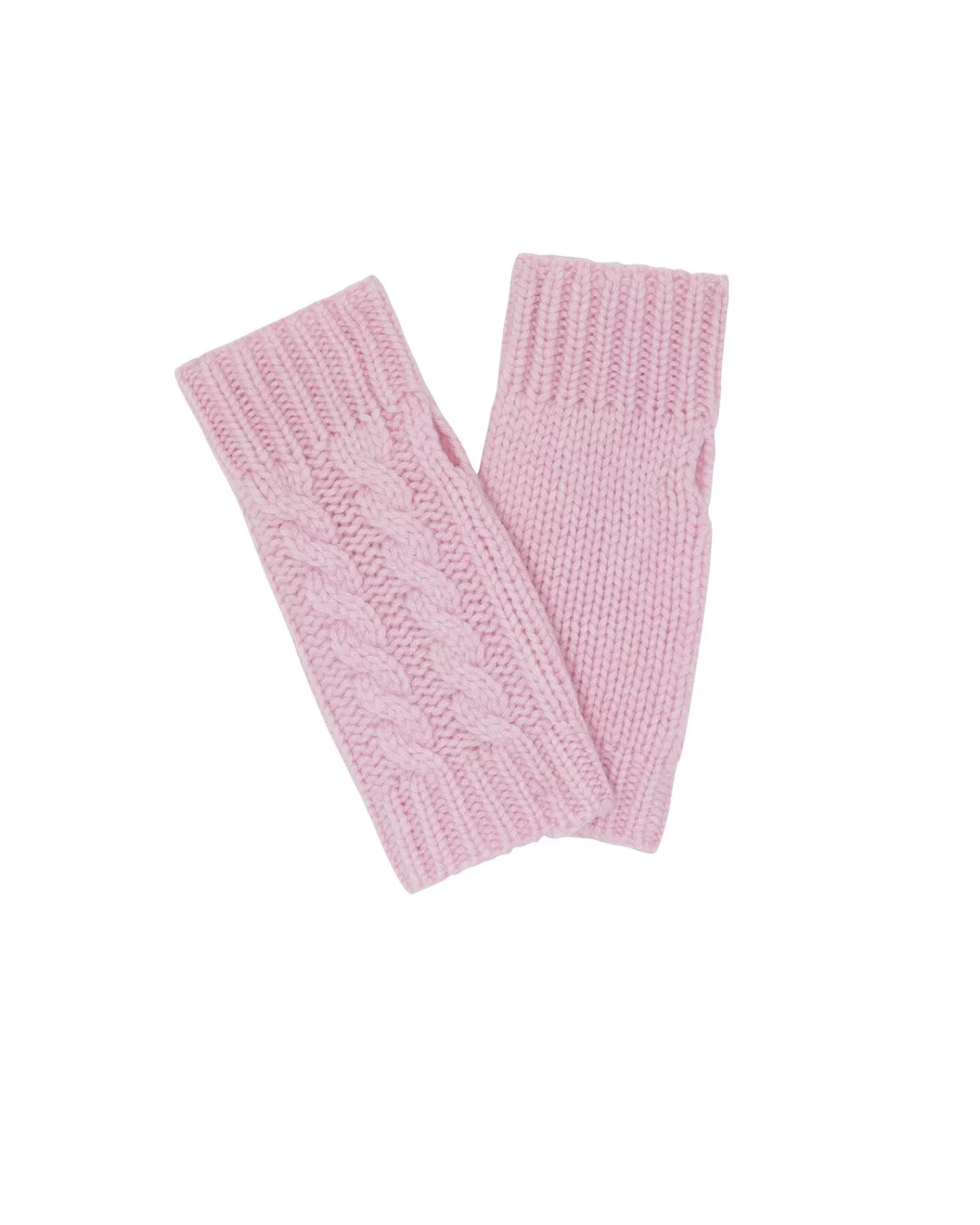 Kujten Gloves & Mittens>Twisted Short Cashmere Mittens Candy Pink