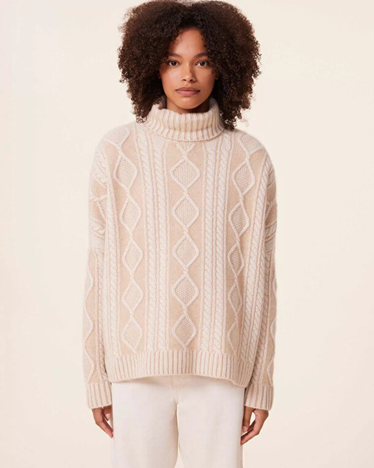 Kujten Sweaters & Sweatshirts>Twisted Turtleneck Cashmere Sweater, 4-Threads Organique