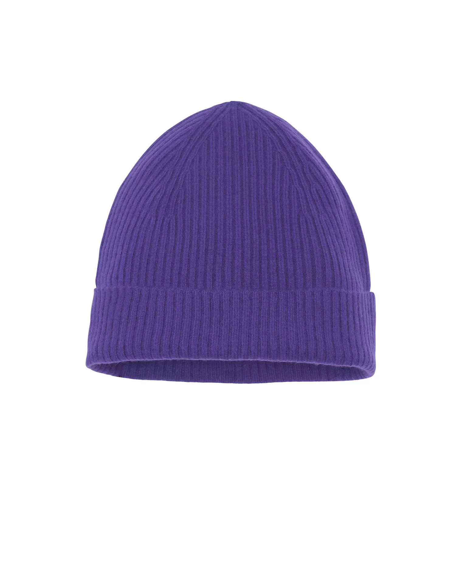 Kujten Hats & Headbands>Unisex Beanie With Cashmere Cuff, 2-Threads Deep Purple