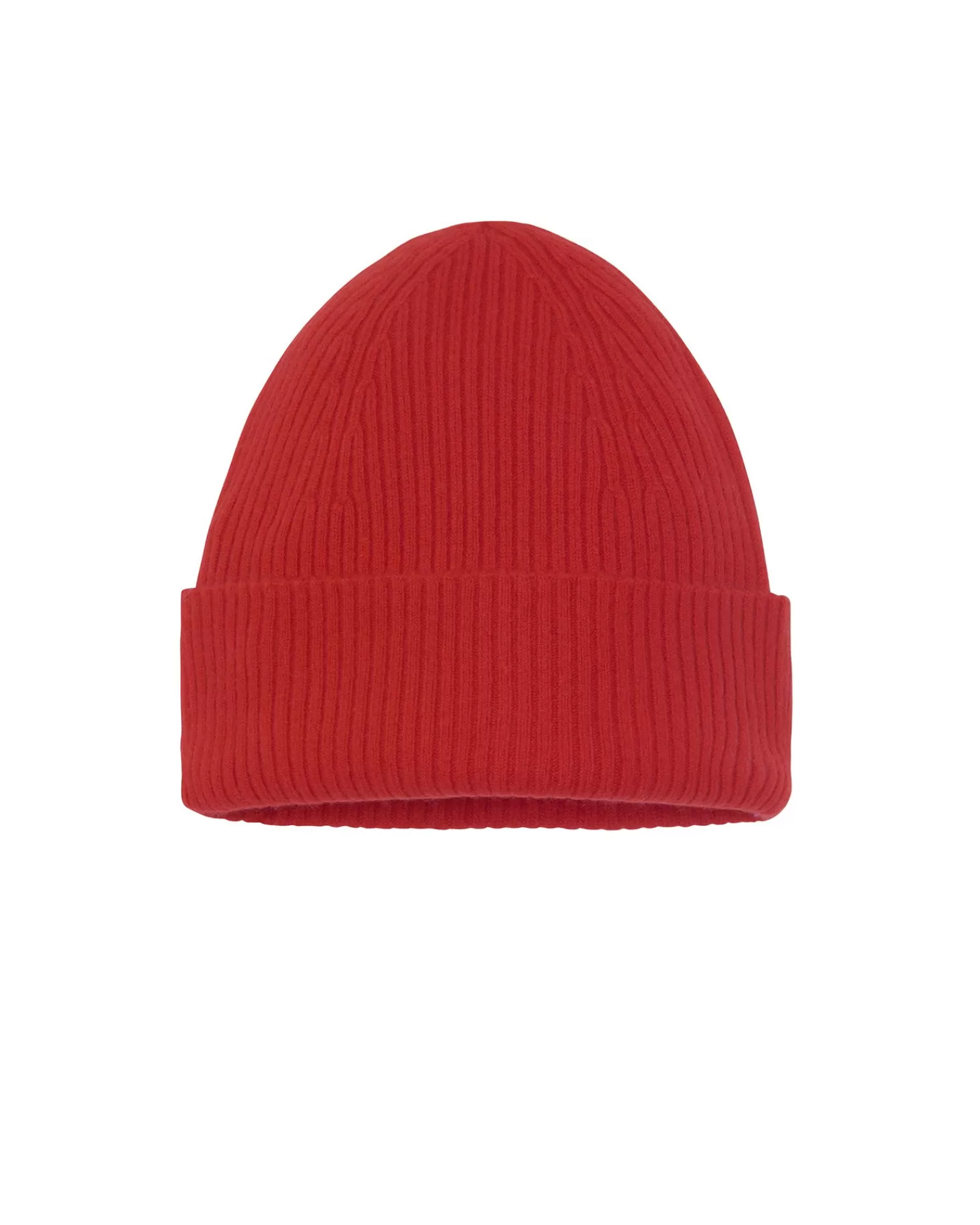 Kujten Hats & Headbands>Unisex Beanie With Cashmere Cuff, 2-Threads Rouge Tomato