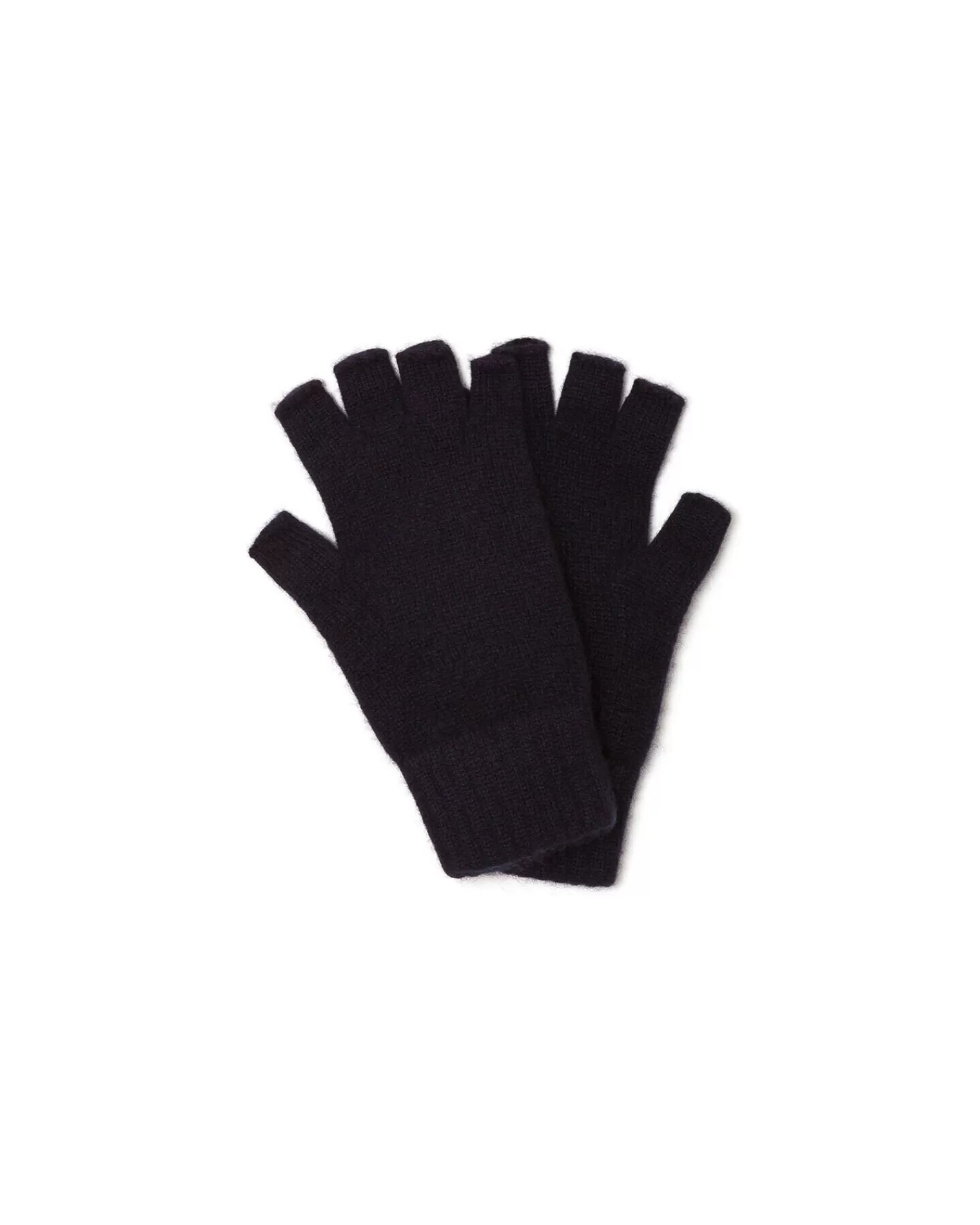 Kujten Gloves & Mittens>Unisex Cashmere Finger Mittens Bleu Marine Fonce