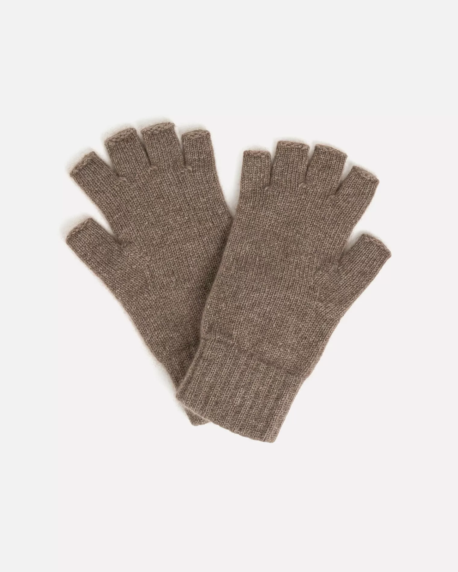 Kujten Gloves & Mittens>Unisex Cashmere Finger Mittens Beige Taupe