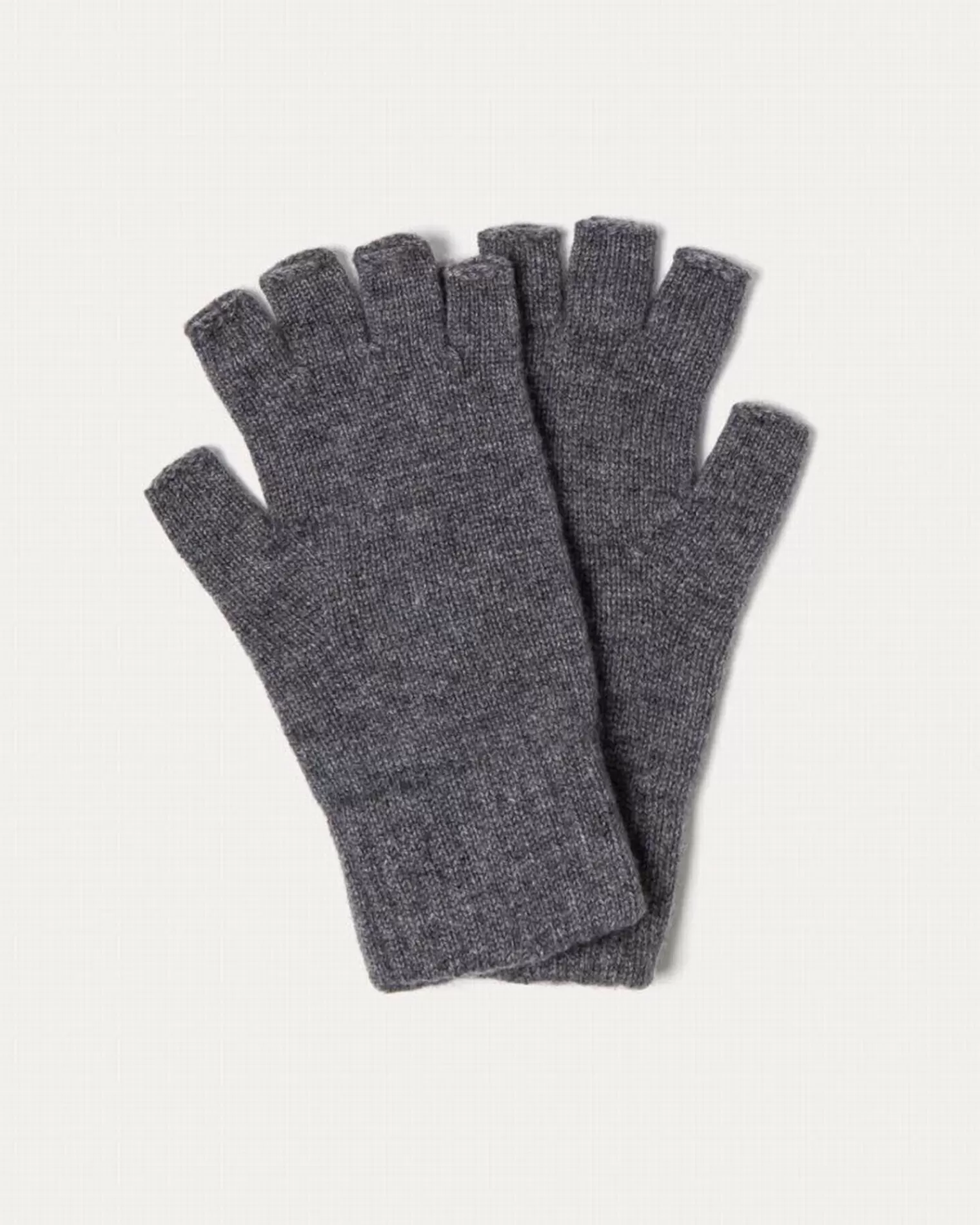 Kujten Gloves & Mittens>Unisex Cashmere Finger Mittens, 4-Threads Gris Flanelle