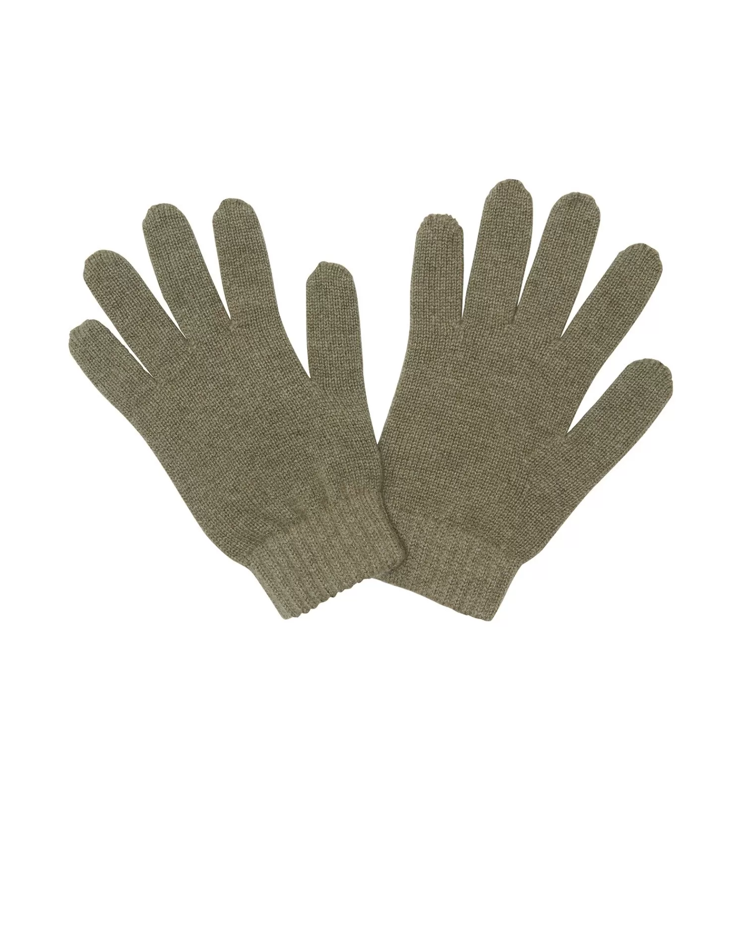 Kujten Gloves & Mittens>Unisex Cashmere Gloves, 8-Threads Kaki Chine