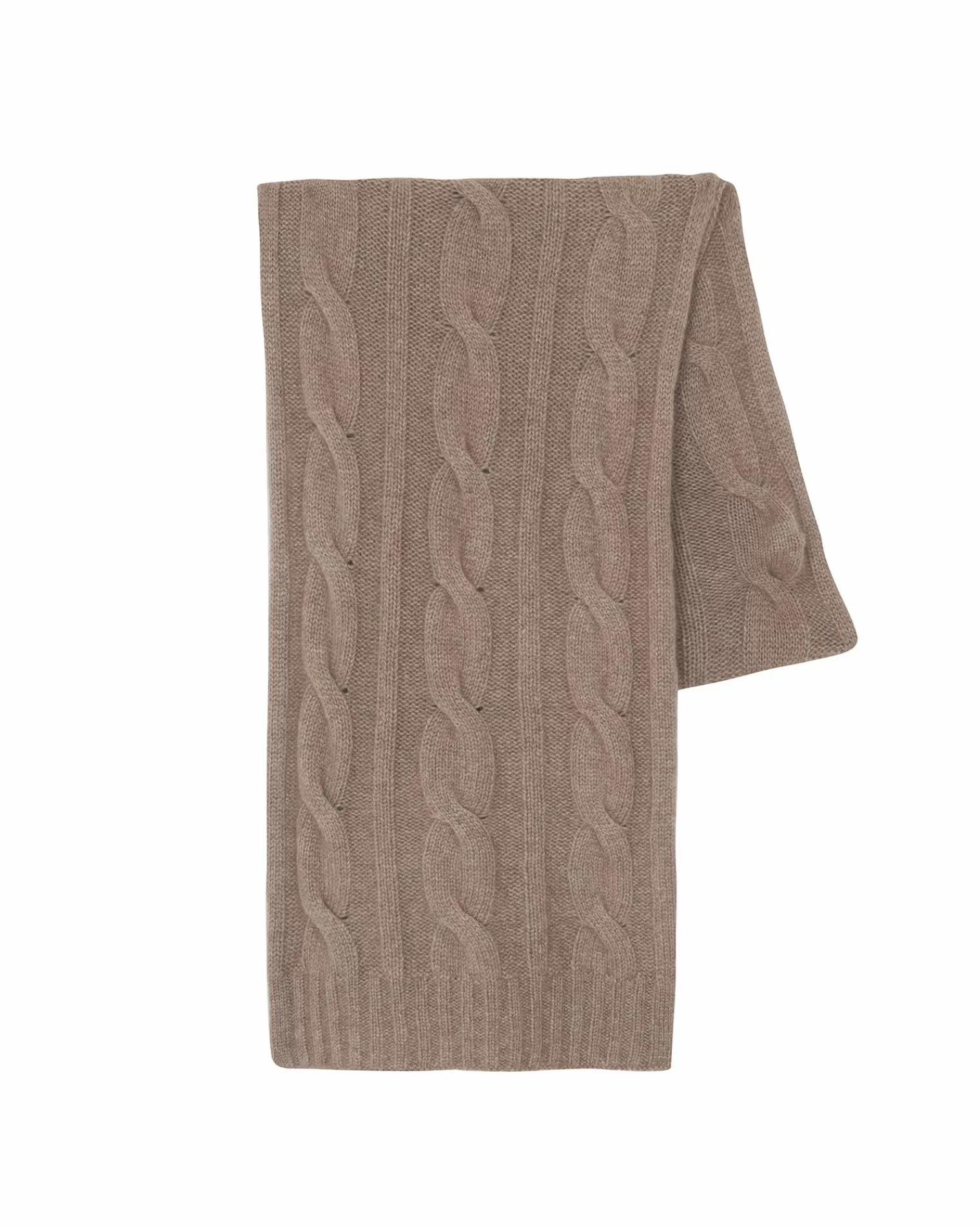 Kujten Scarves & Snoods>Unisex Cashmere Scarf, 6-Threads Beige Taupe