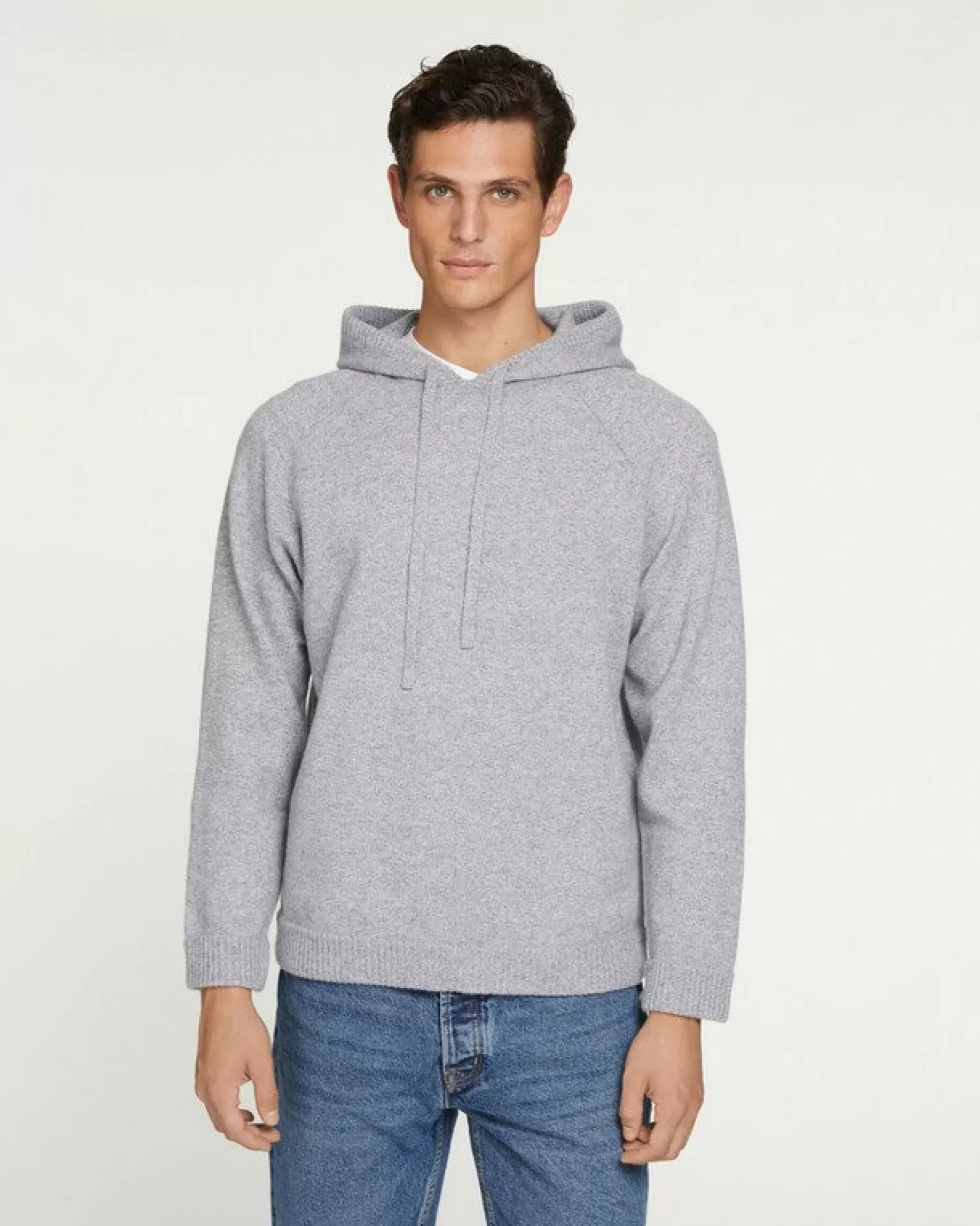 Kujten Hoodies>Unisex Hoodie Gris Mouline