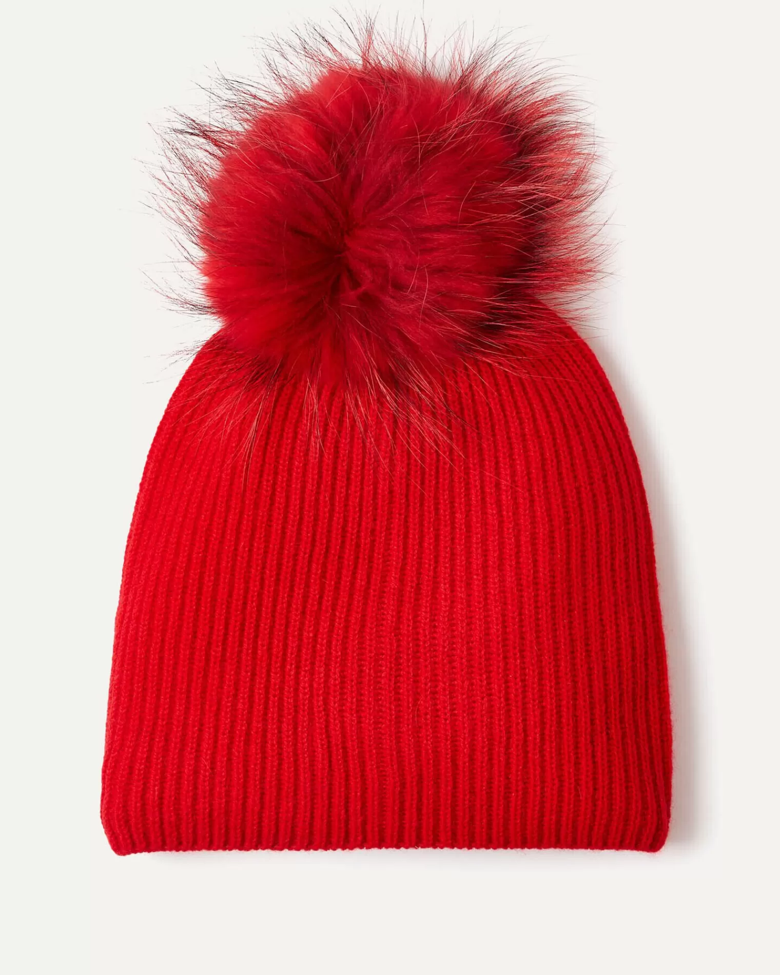 Kujten Hats & Headbands>Unisex Pompom Cashmere Hat Rouge