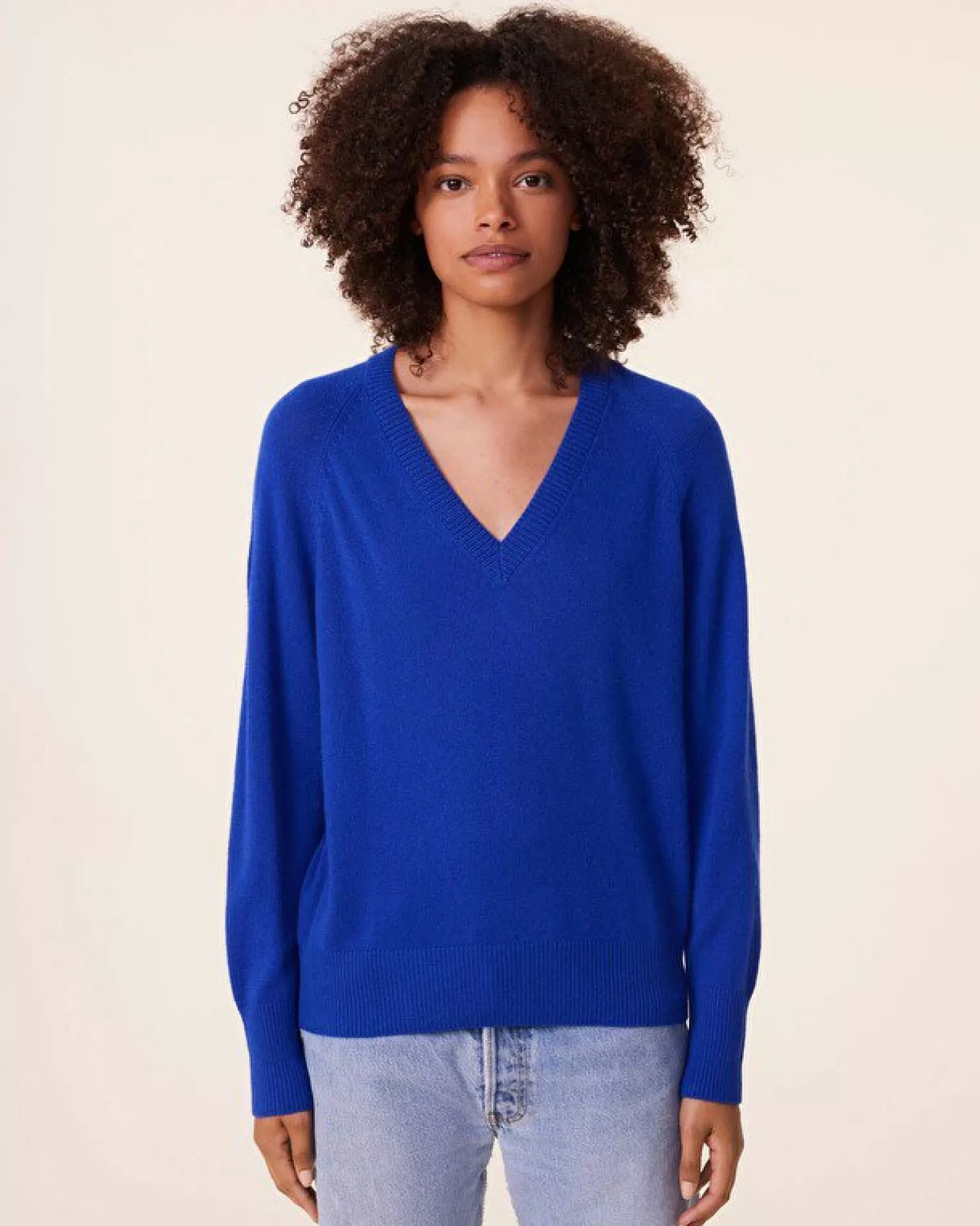 Kujten Sweaters & Sweatshirts>V-Neck Cashmere Sweater, 2-Threads Deep Kabalos