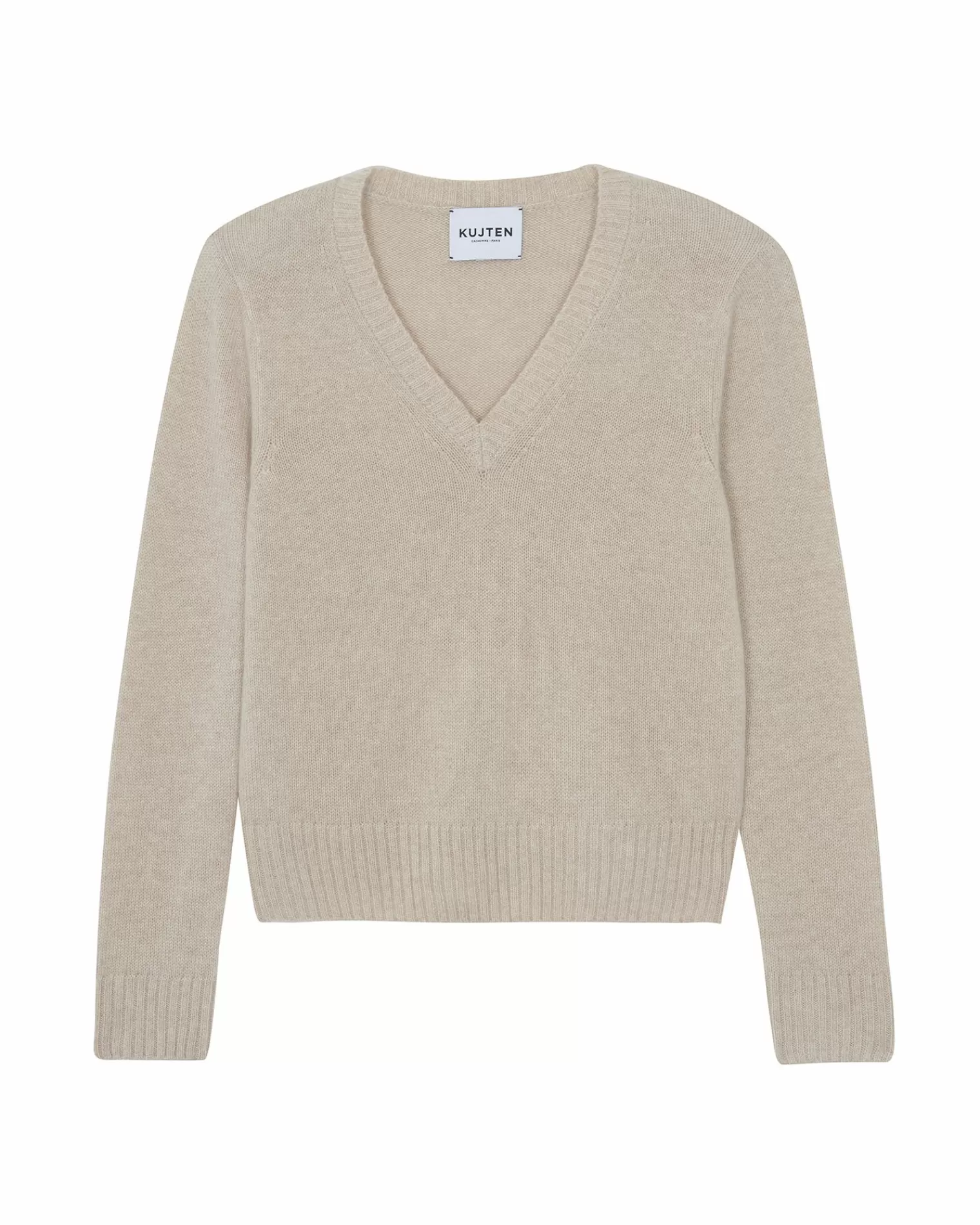 Kujten Sweaters & Sweatshirts>V-Neck Cashmere Sweater, 4-Threads Organique