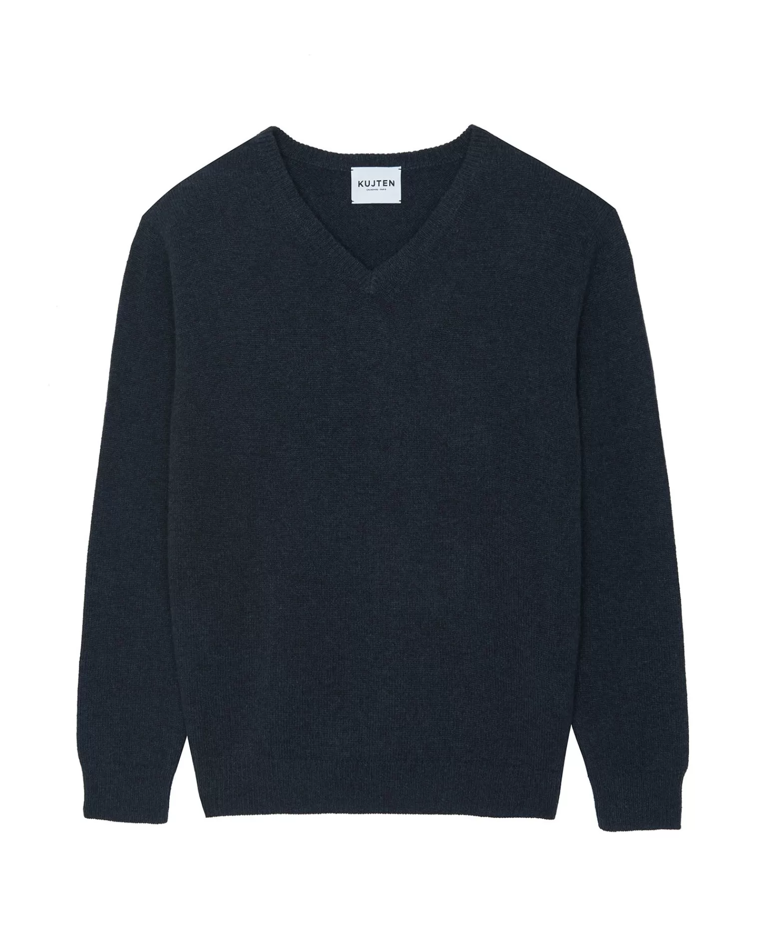 Kujten Sweaters & Sweatshirts>V-Neck Long Sleeves Cashmere Sweater Ocean