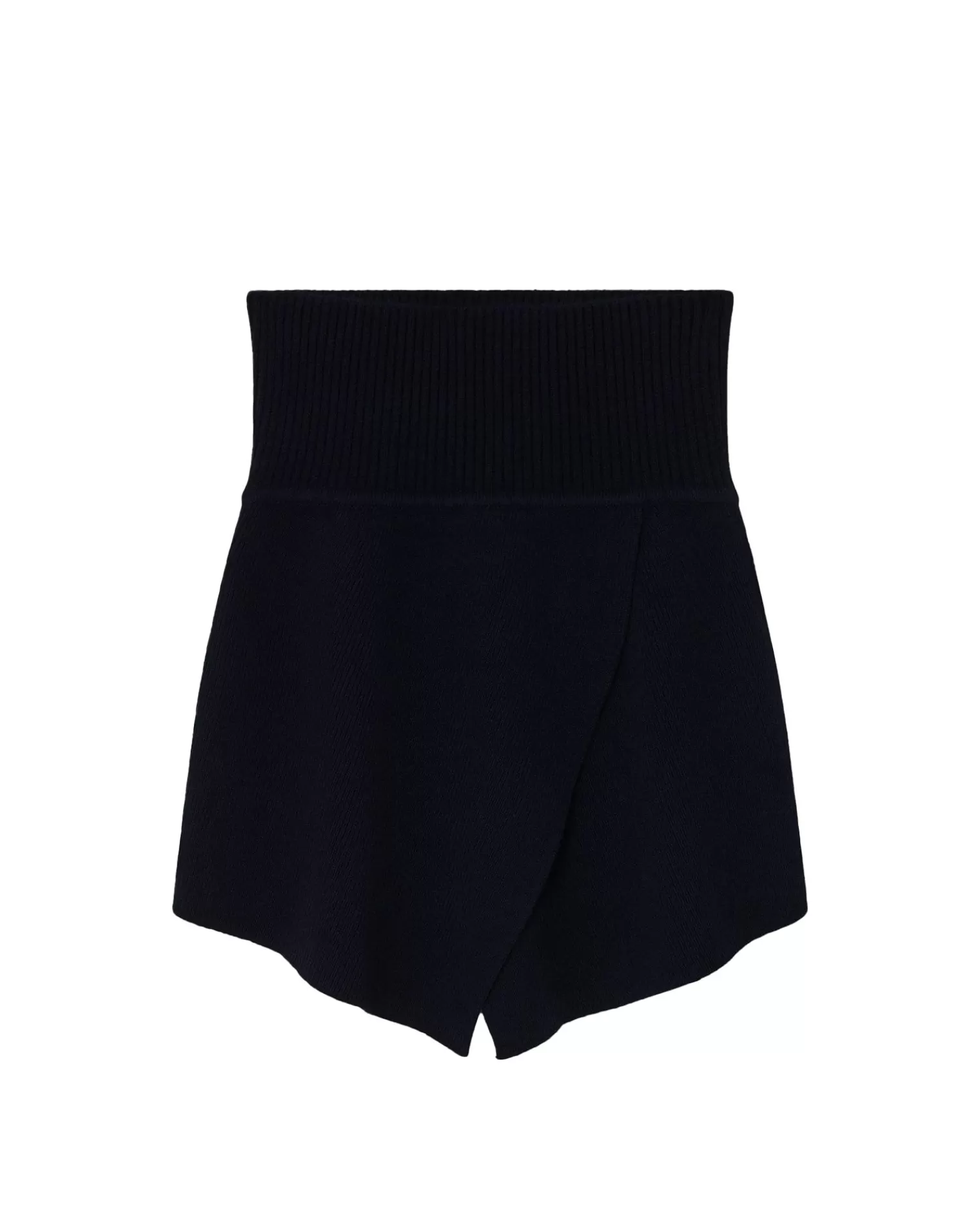 Kujten Dresses & Skirts>Women Asymmetric Short Cashmere Skirt Noir