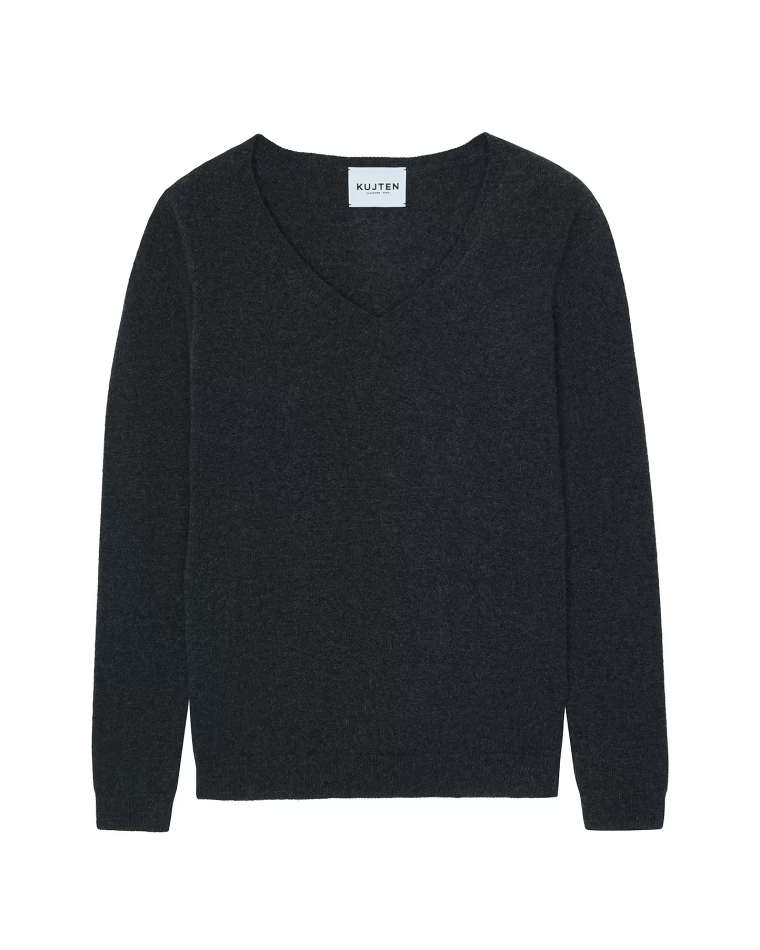 Kujten Sweaters & Sweatshirts>Women Basic Cashmere Sweater Gris Anthracite