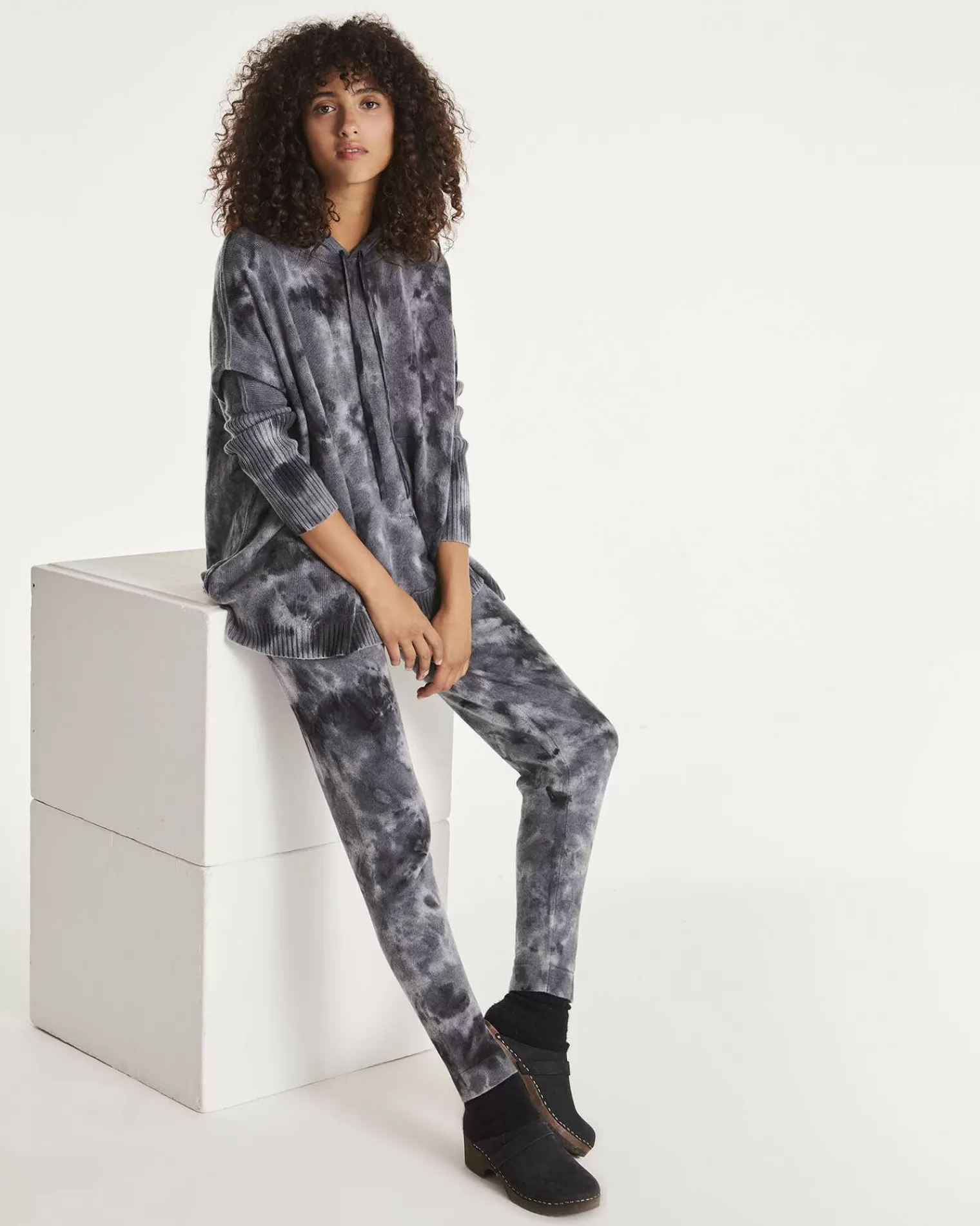 Kujten Joggings & Leggings>Women Bleached Cashmere Jogging Gris Flanelle