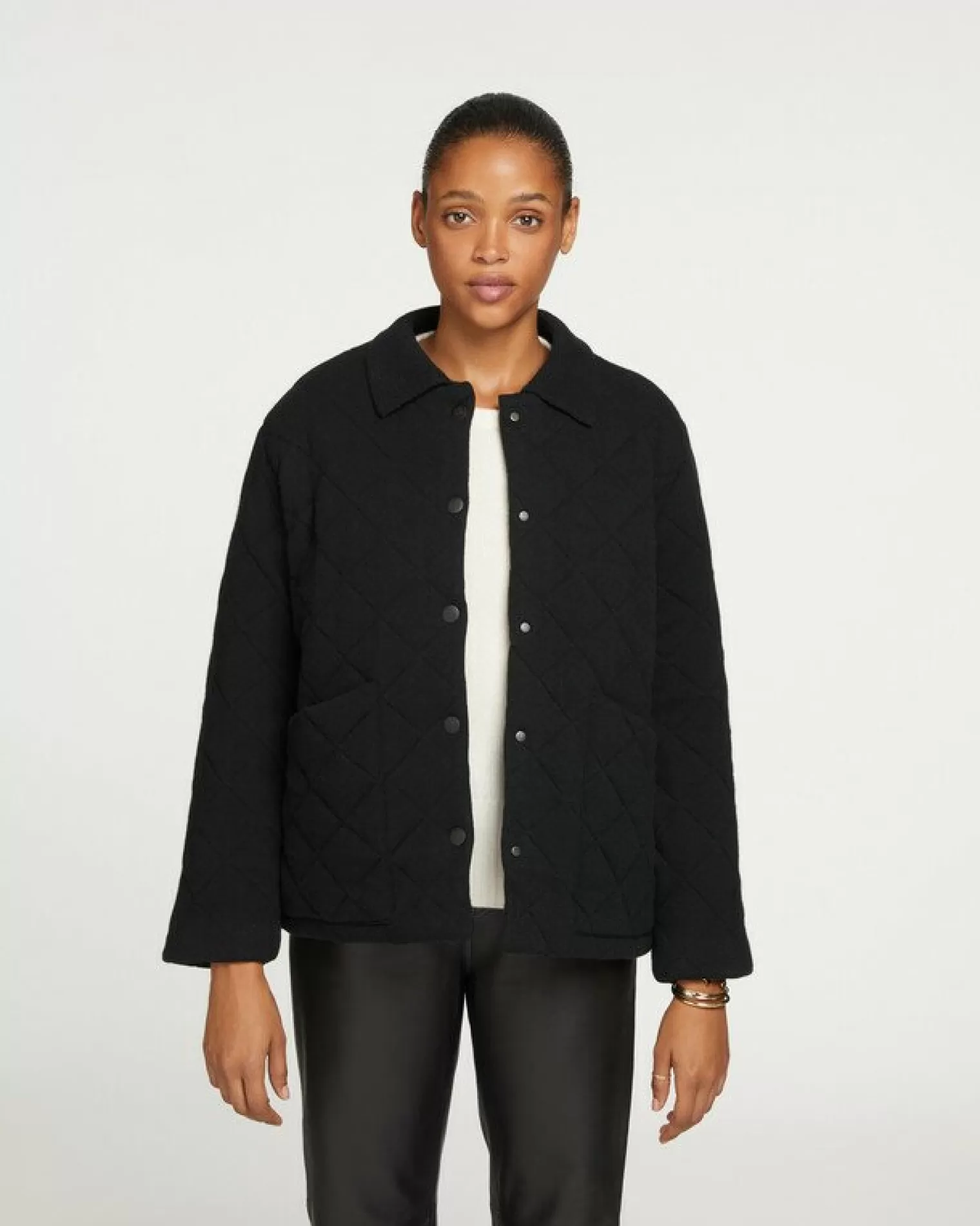 Kujten Coats>Women Cashmere Coat Noir