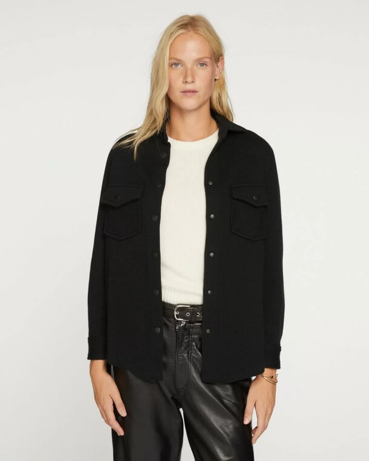 Kujten Jackets & Vests>Women Cashmere Fringed Cardigan Noir