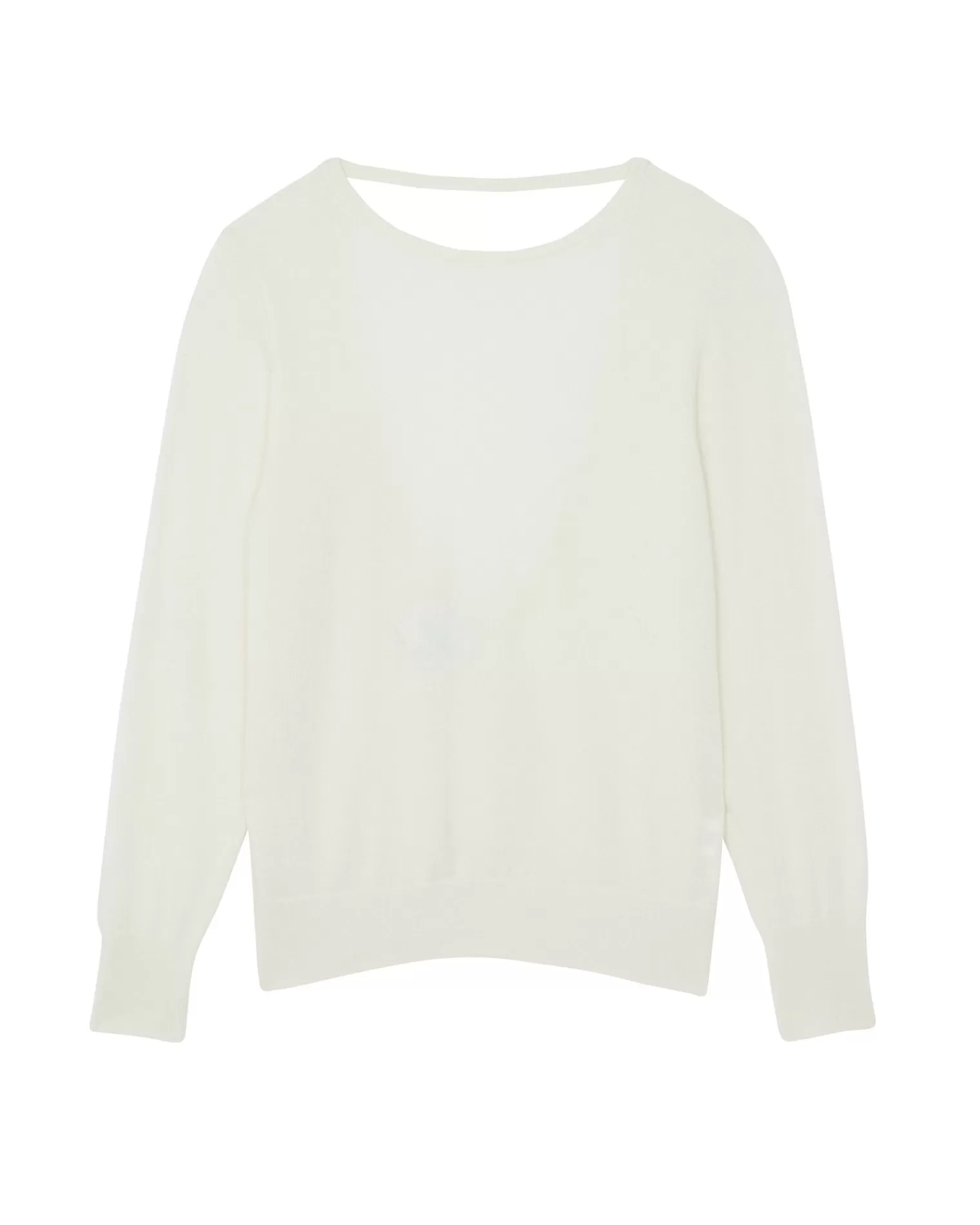 Kujten Sweaters & Sweatshirts>Women Cashmere Halter Neck Sweater Blanc