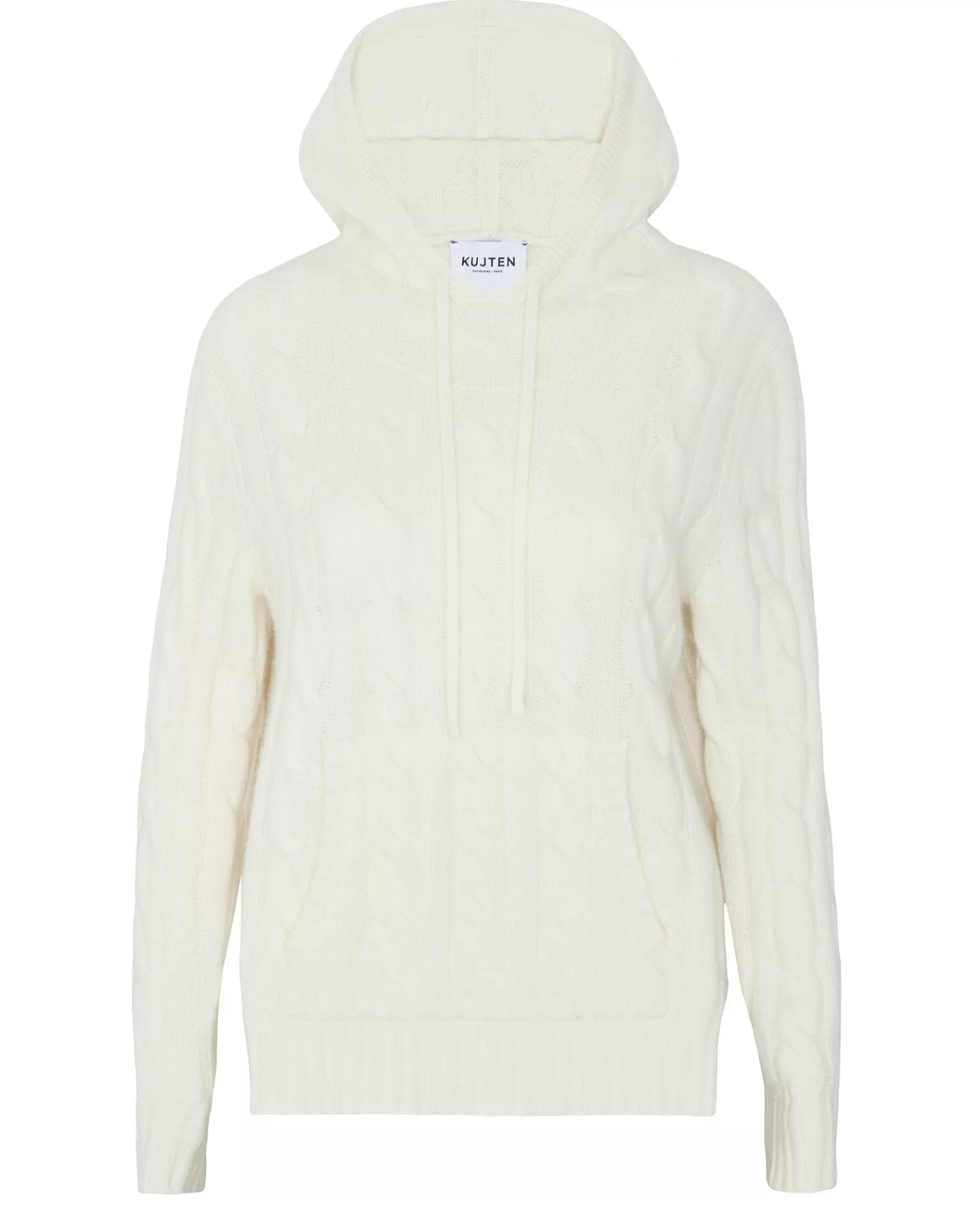 Kujten Hoodies>Women Cashmere Hoodie Blanc