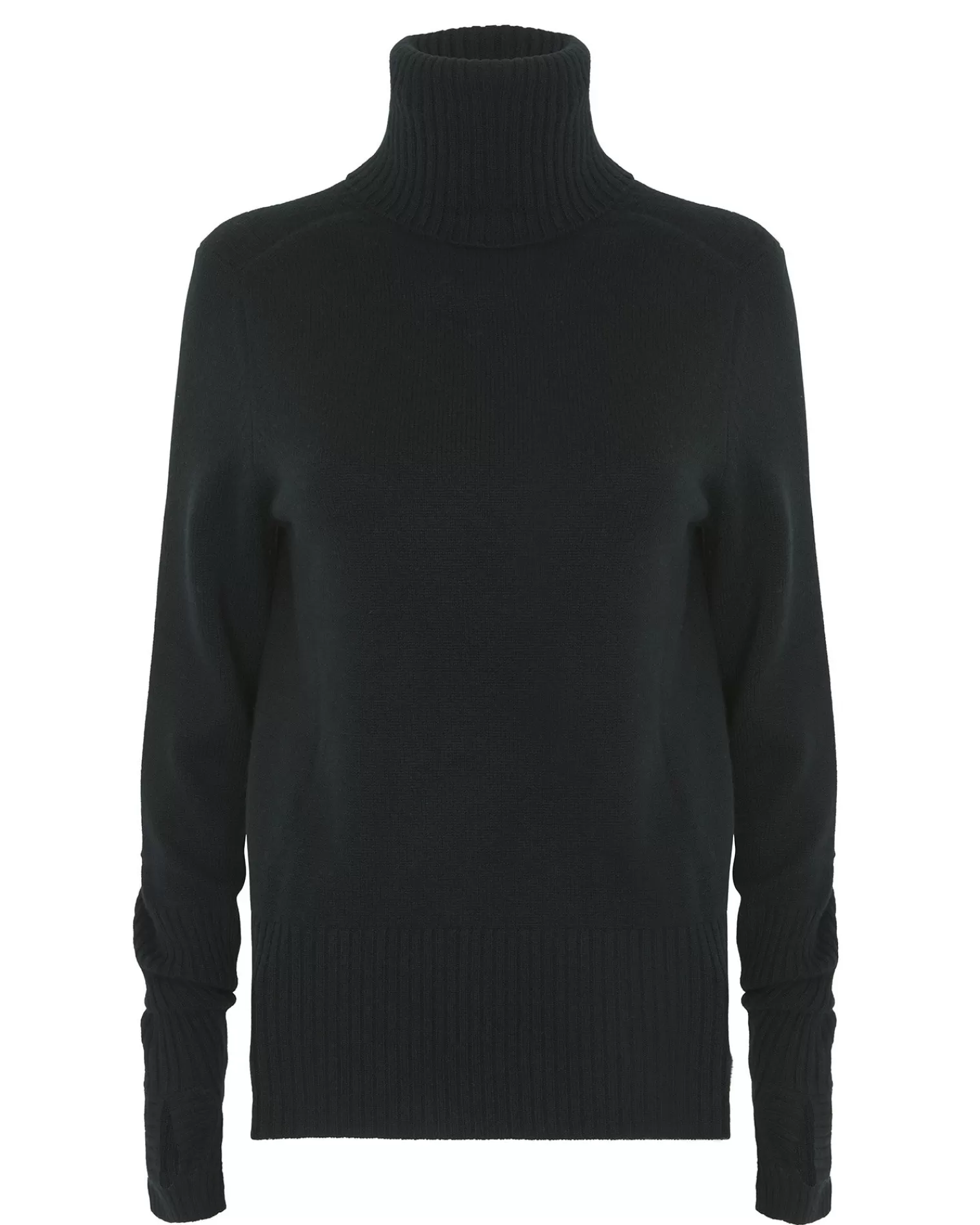 Kujten Sweaters & Sweatshirts>Women Cashmere Mitten Sleeves Sweater Noir