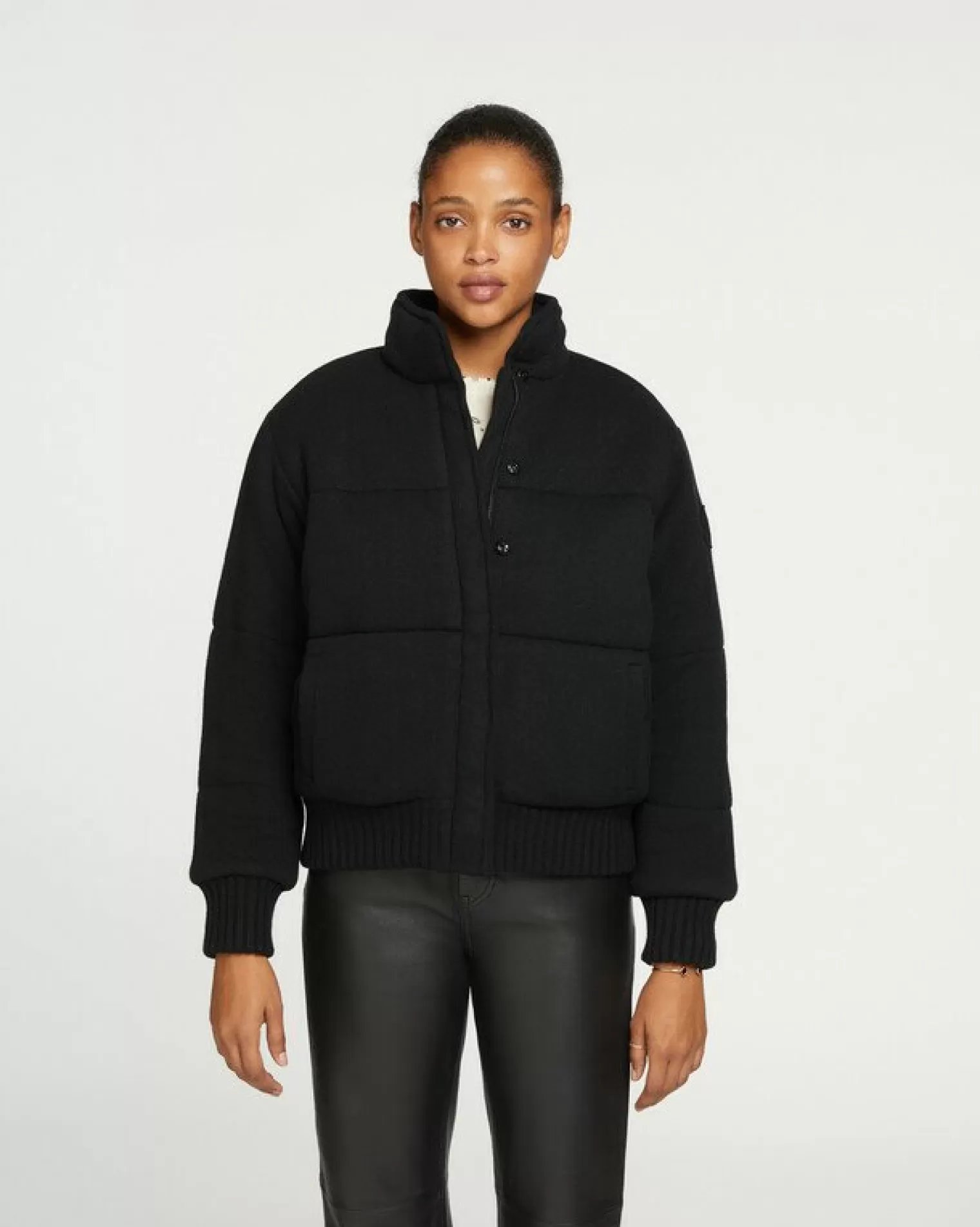 Kujten Coats>Women Cashmere Oversized Coat Noir