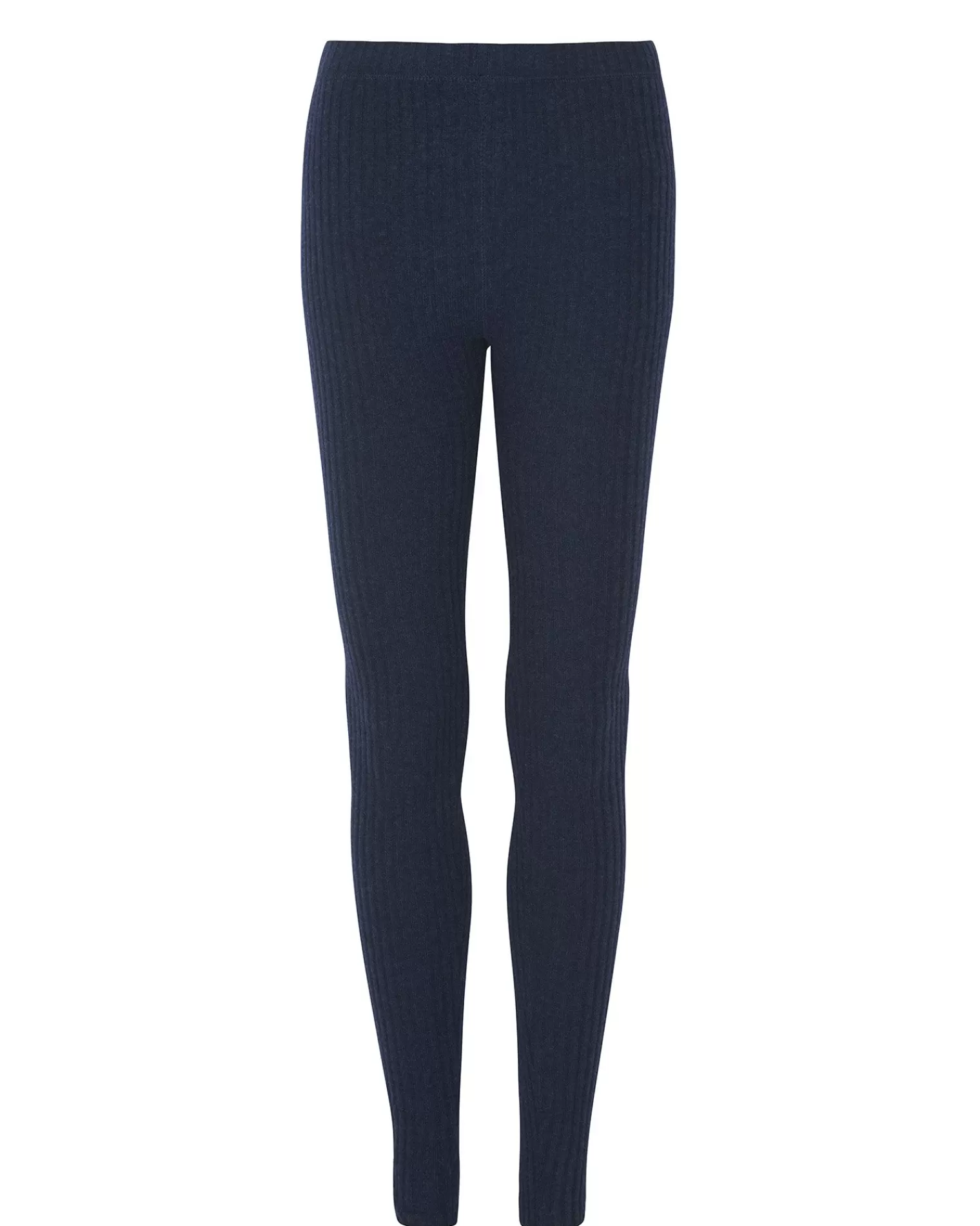 Kujten Joggings & Leggings>Women Cashmere Ribbed Leggings Bleu Indigo