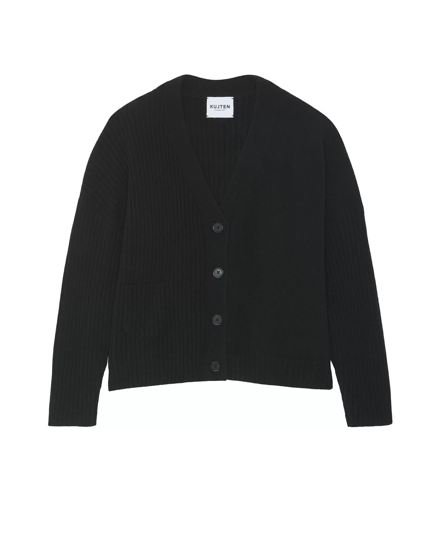 Kujten Jackets & Vests>Women Cashmere Short Cardigan Noir