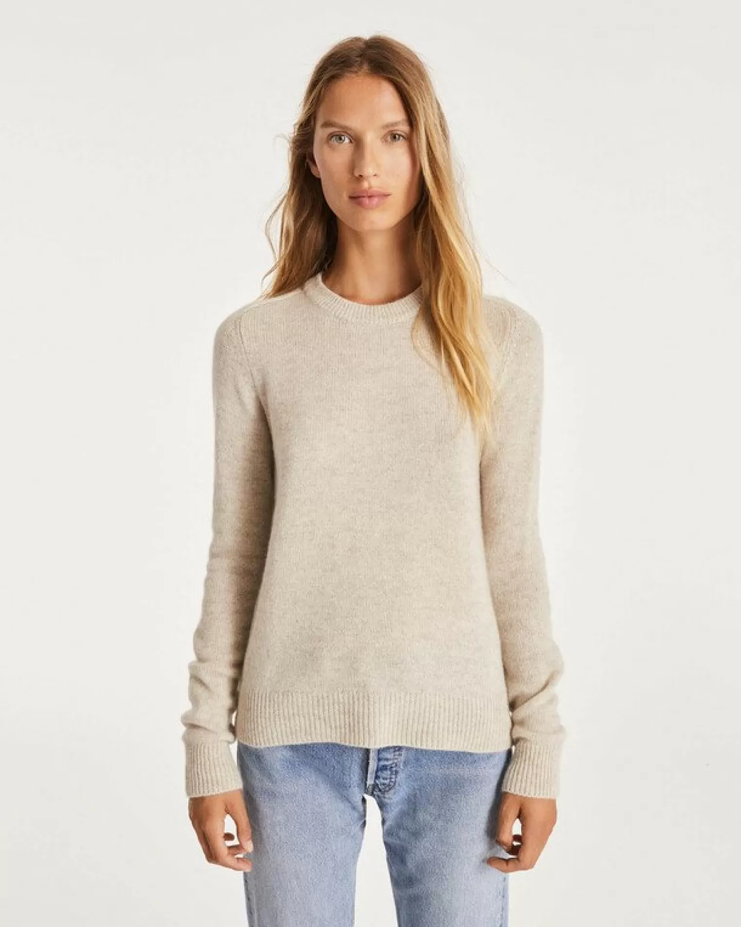 Kujten Sweaters & Sweatshirts>Women Long Sleeve Cashmere Sweater Avoine