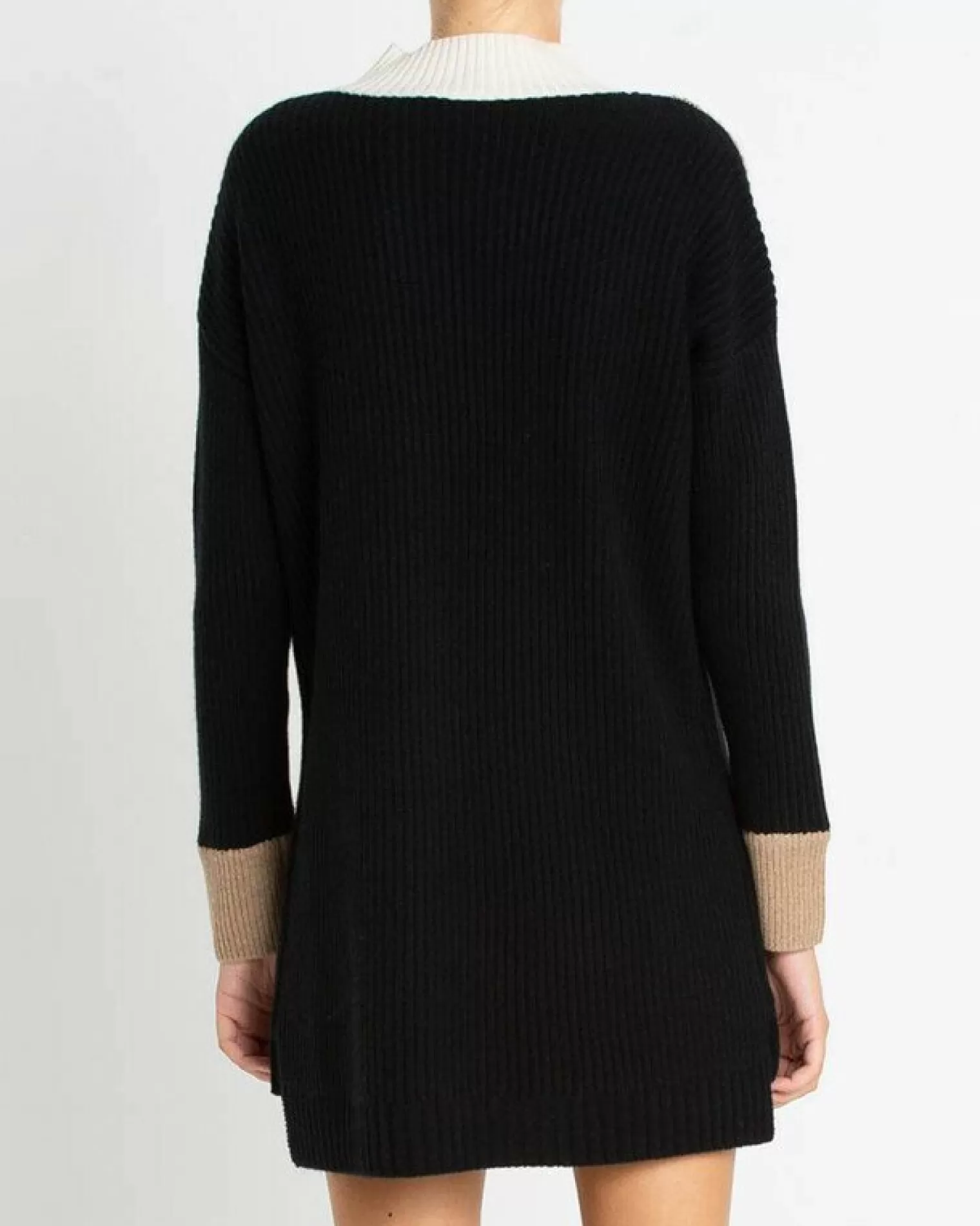 Kujten Dresses & Skirts>Women Long Sleeves Cashmere Dress Noir