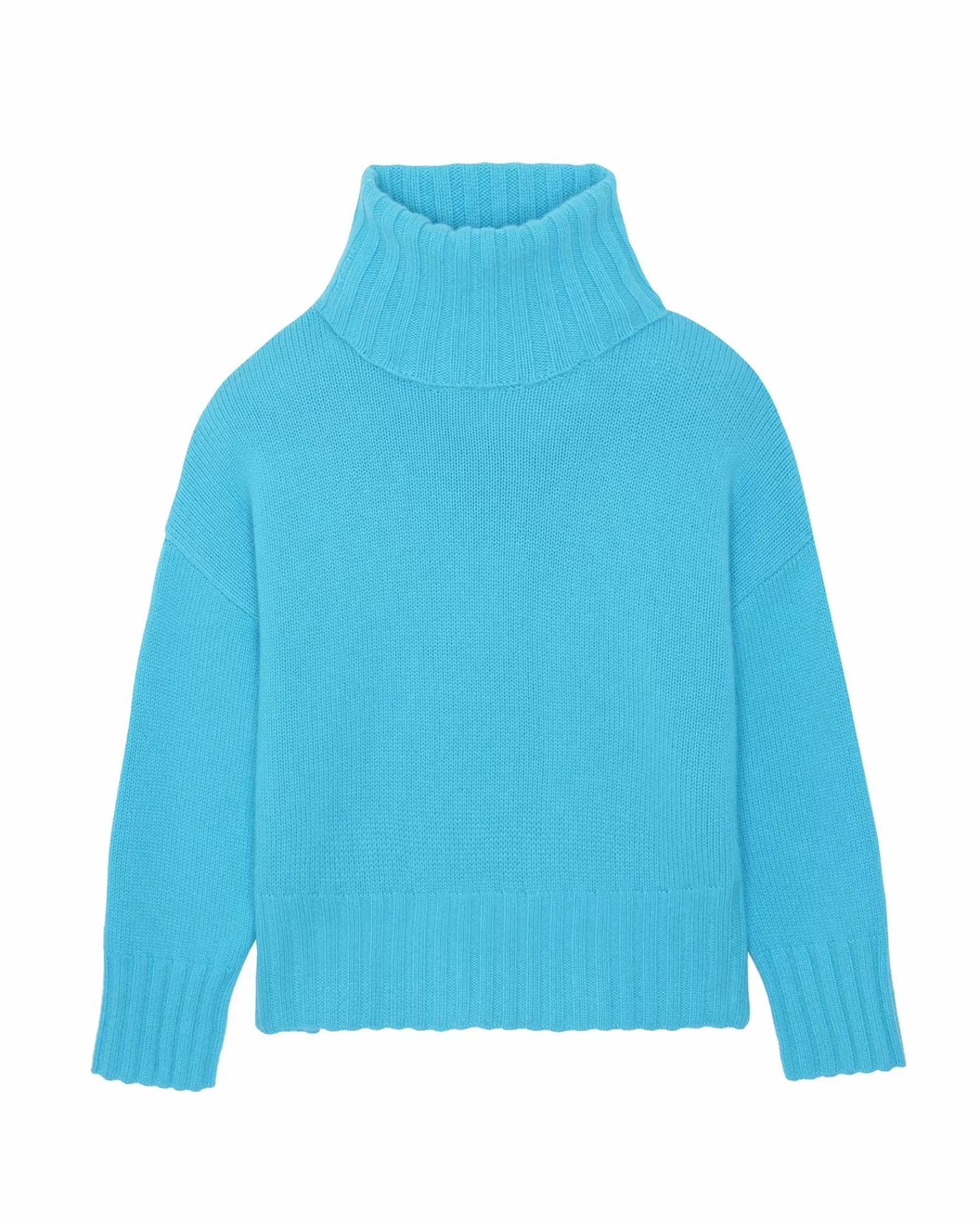 Kujten Sweaters & Sweatshirts>Women Oversized Cashmere Sweater Bleu Turquoise