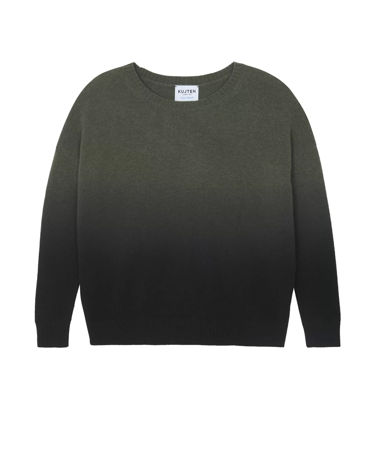 Kujten Sweaters & Sweatshirts>Women Oversized Cashmere Sweater Kaki Fonce